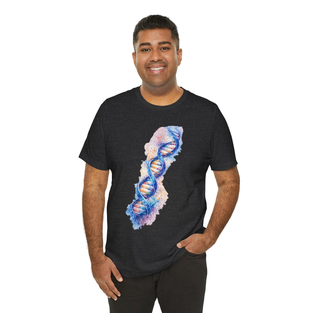 T-shirt - Watercolor DNA Double Helix | Elegant Genetics & Science Art Shirt