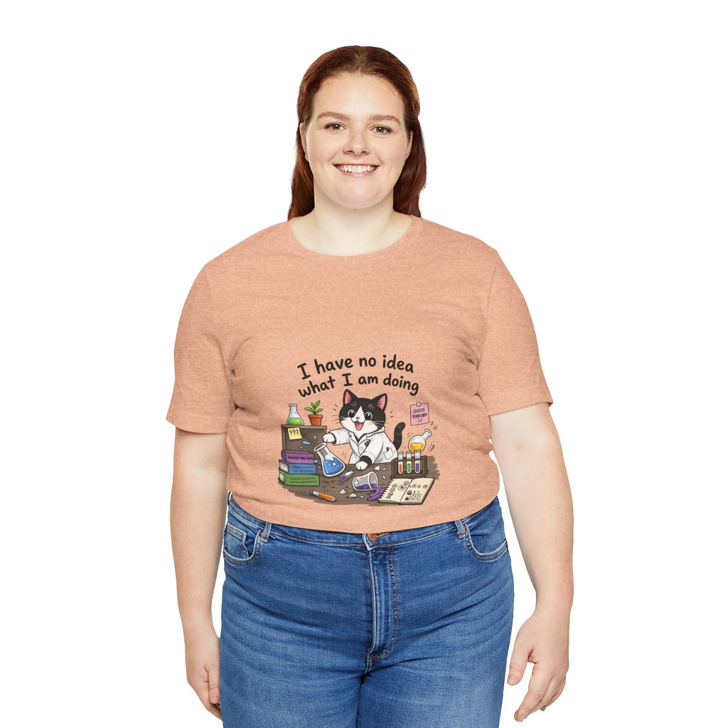 T-shirt - "I Have No Idea What I Am Doing" Funny Lab Cat T‑Shirt