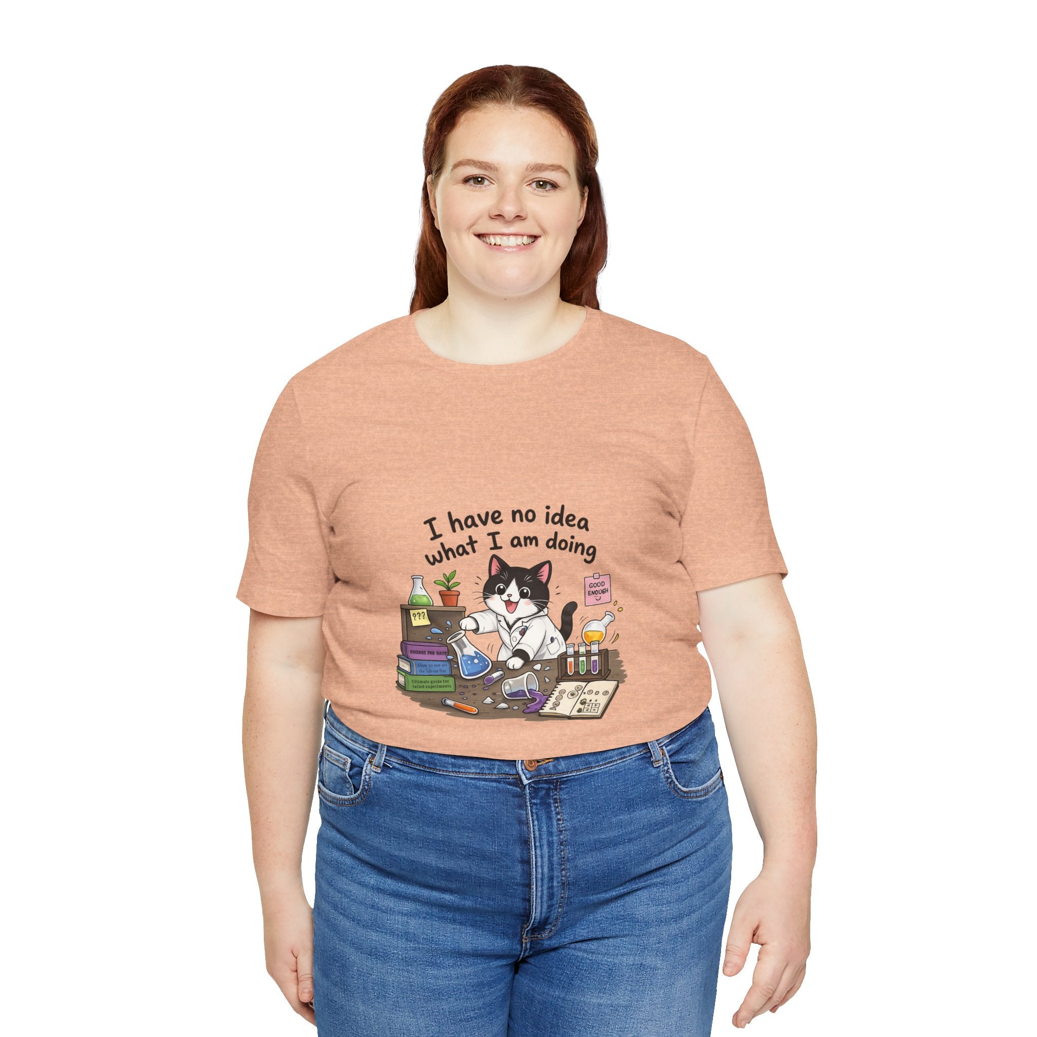 T-shirt - "I Have No Idea What I Am Doing" Funny Lab Cat T‑Shirt
