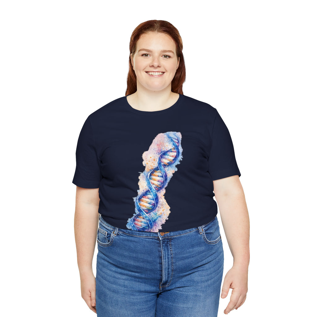 T-shirt - Watercolor DNA Double Helix | Elegant Genetics & Science Art Shirt