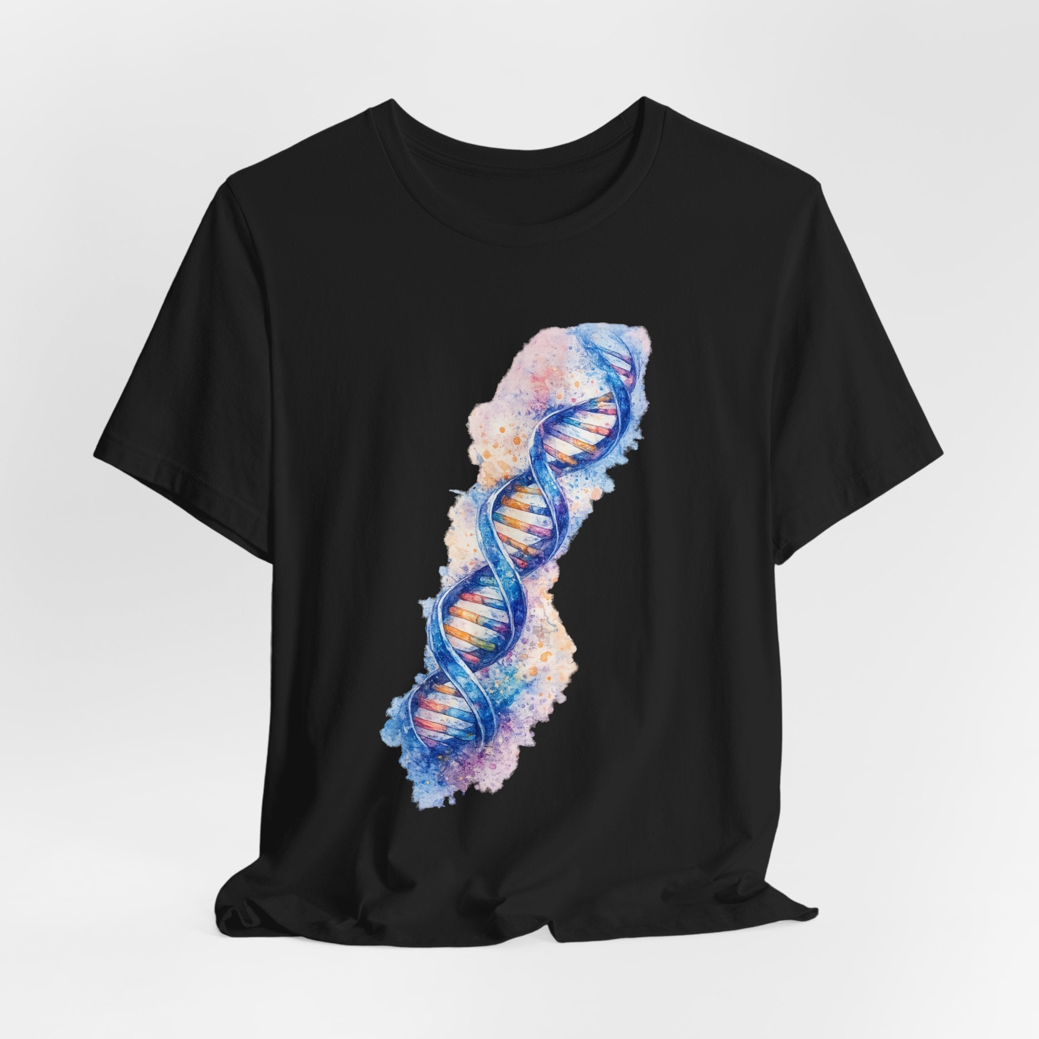 T-shirt - Watercolor DNA Double Helix | Elegant Genetics & Science Art Shirt