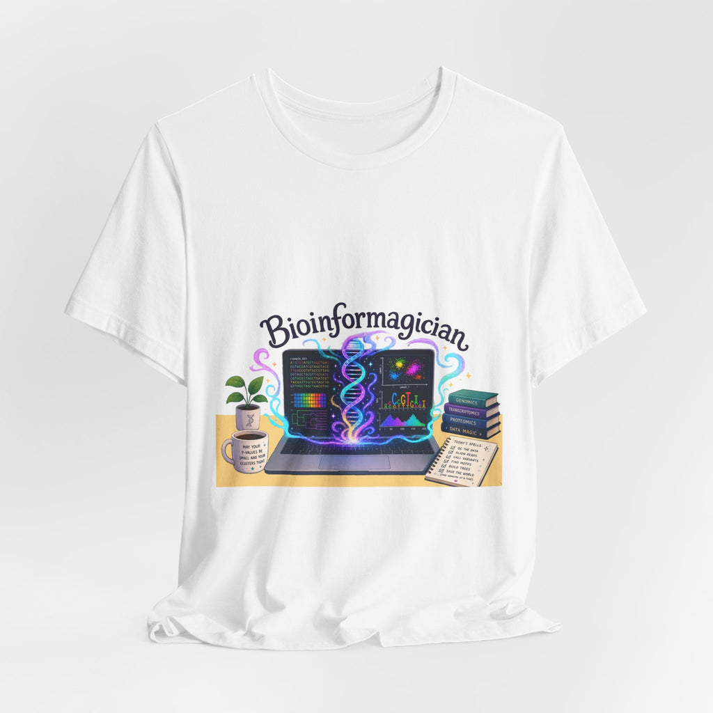 T-Shirt - Bioinformagician | DNA Code Laptop Graphic Tee
