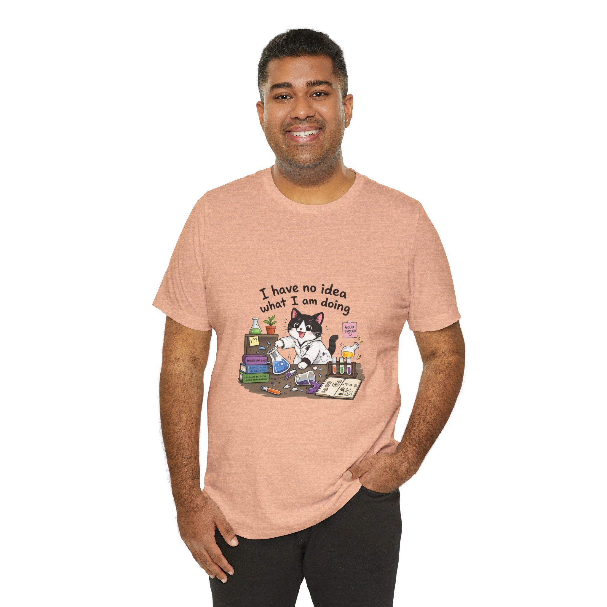 T-shirt - "I Have No Idea What I Am Doing" Funny Lab Cat T‑Shirt