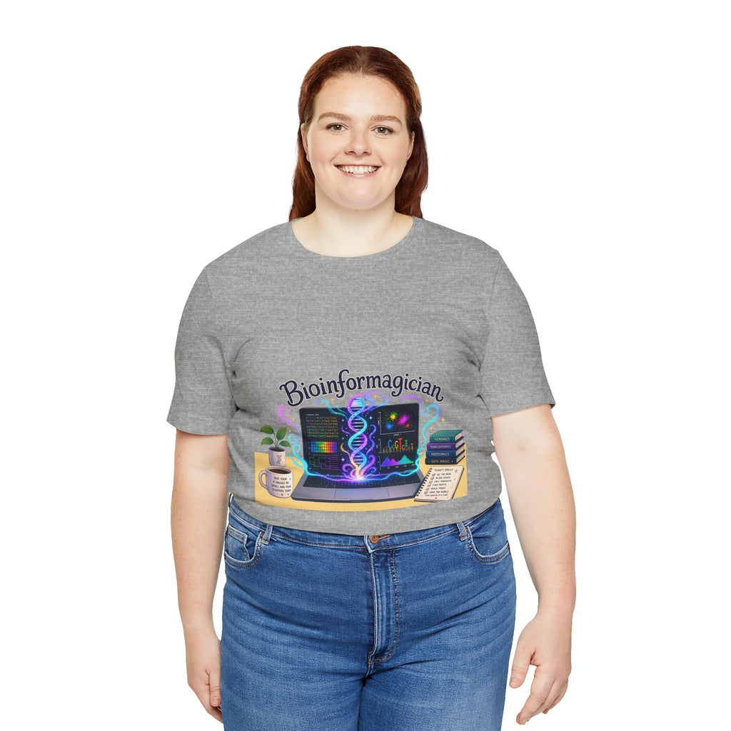 T-Shirt - Bioinformagician | DNA Code Laptop Graphic Tee