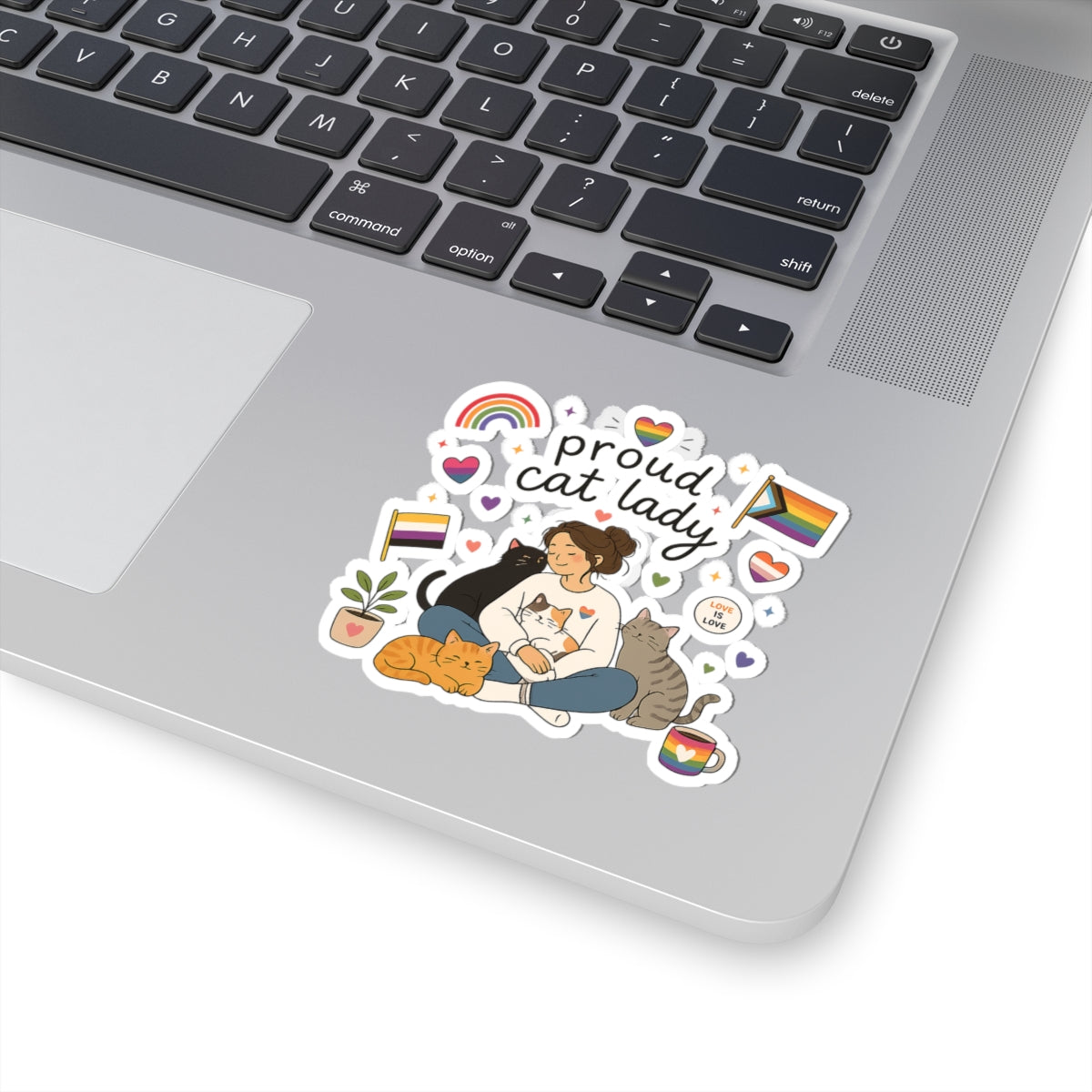 Sticker - Proud Cat Lady | LGBTQ+ Pride Cat Lover