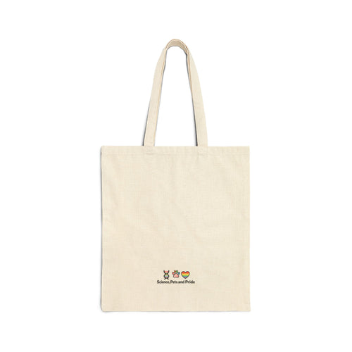 Bioinformagician Canvas Tote Bag — Cute Bioinformatics Laptop & Coffee Design