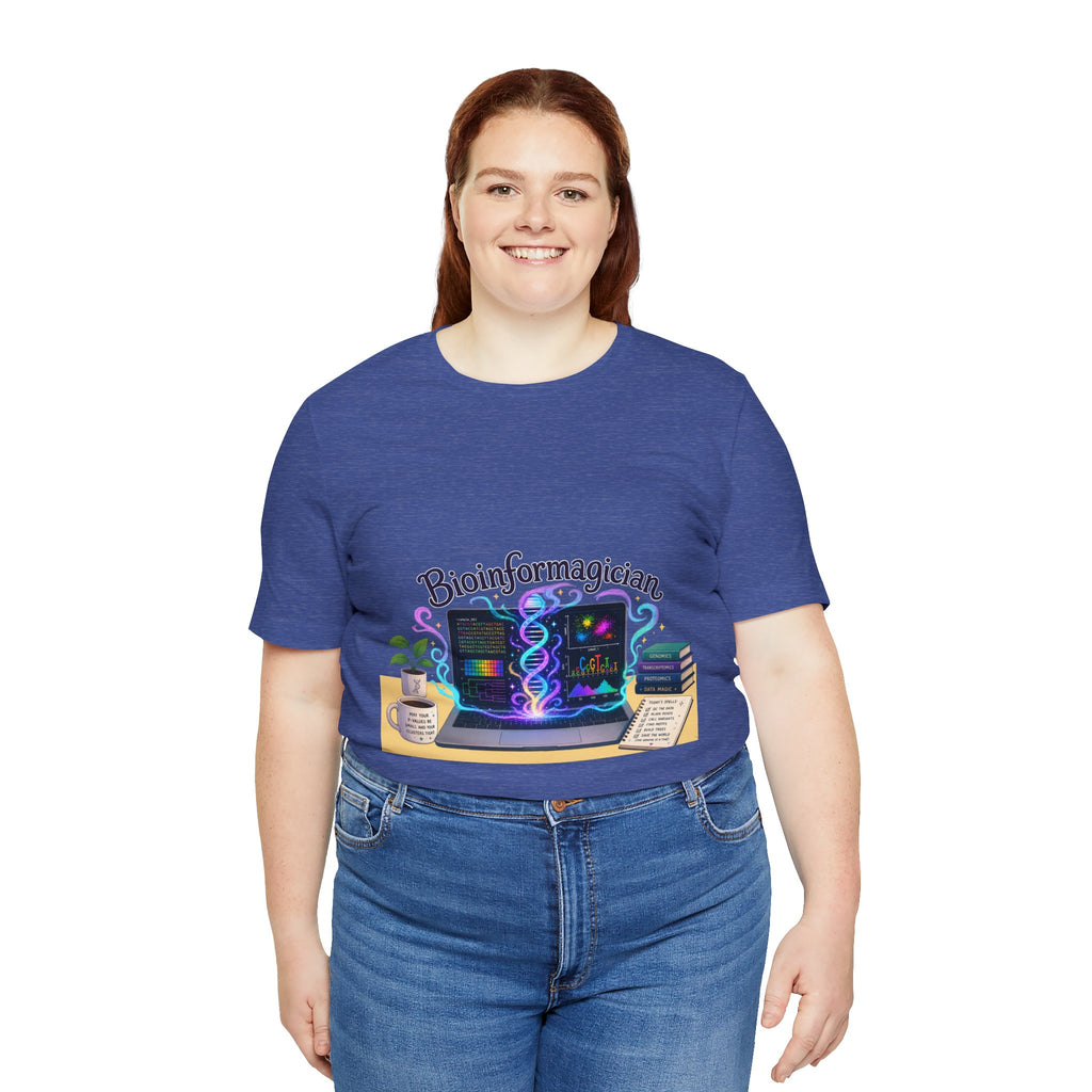 T-Shirt - Bioinformagician | DNA Code Laptop Graphic Tee