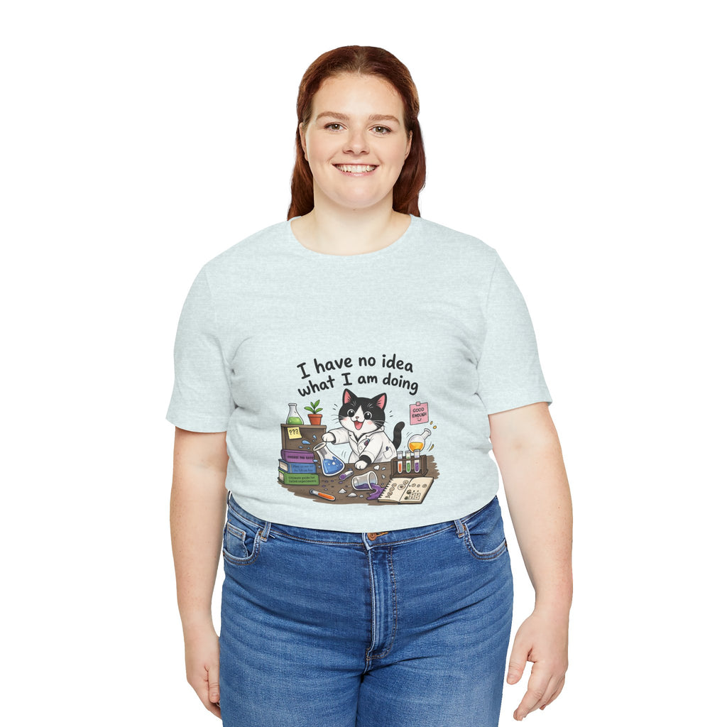 T-shirt - "I Have No Idea What I Am Doing" Funny Lab Cat T‑Shirt