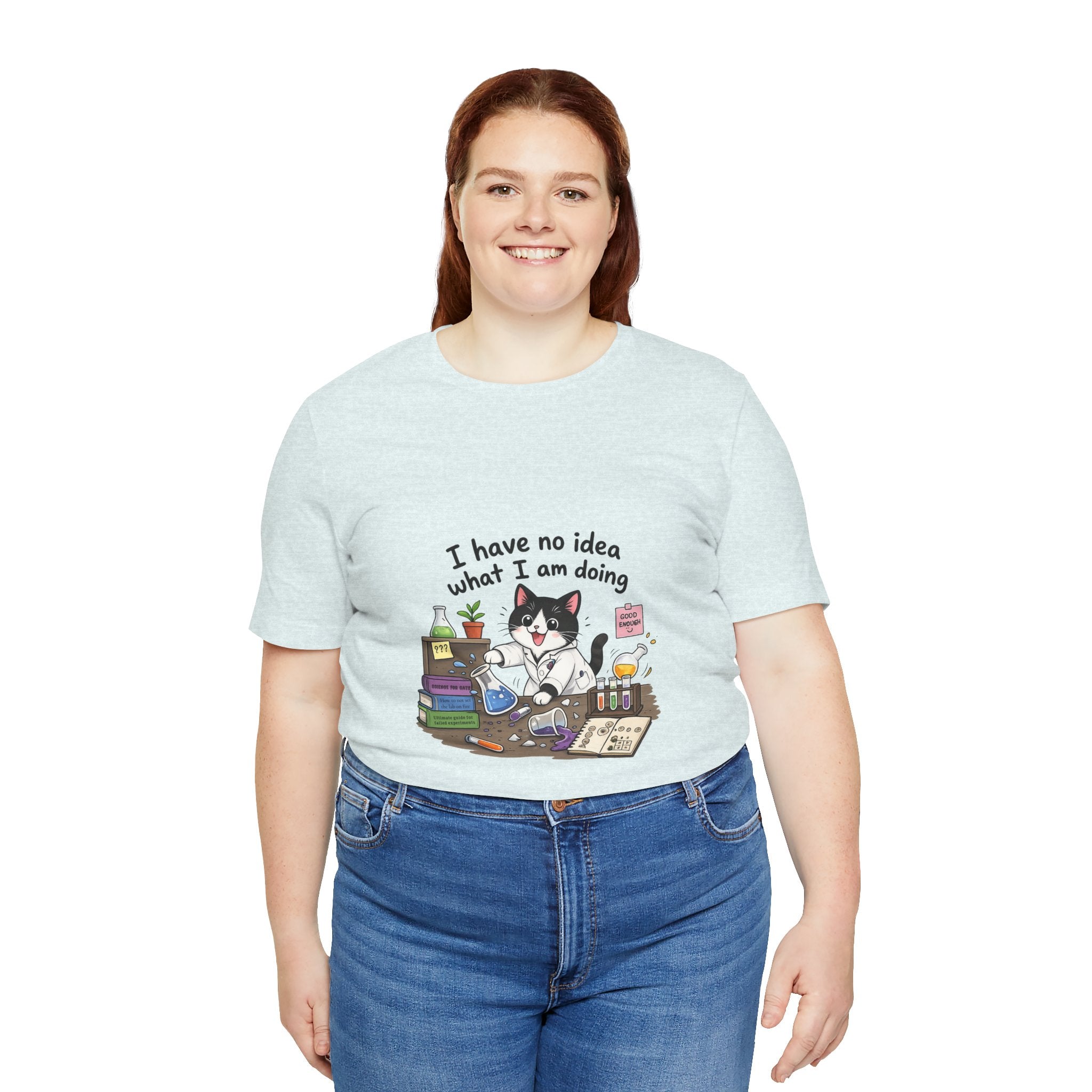 T-shirt - "I Have No Idea What I Am Doing" Funny Lab Cat T‑Shirt