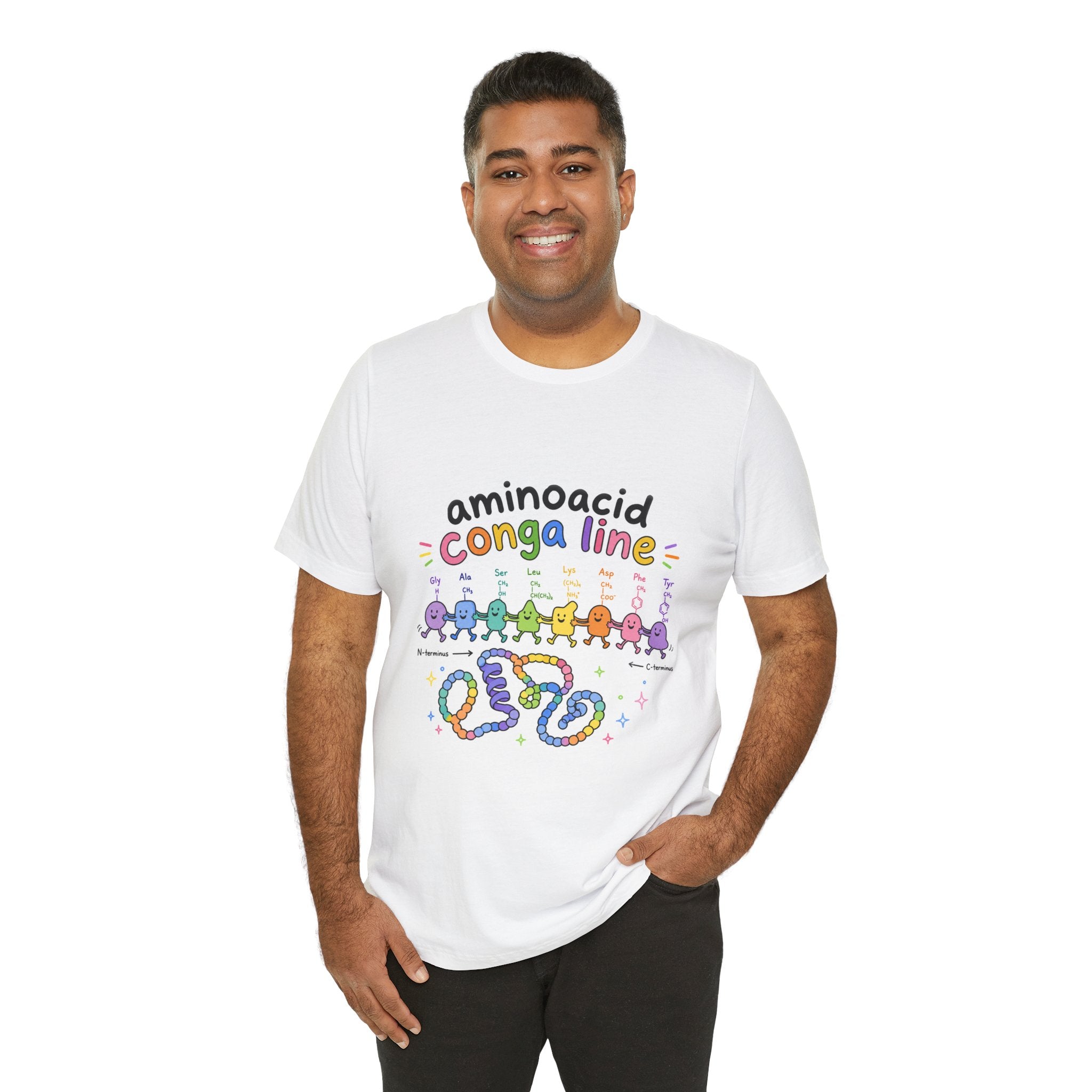 T-Shirt - Amino Acid Conga Line | Cute Protein Science Shirt