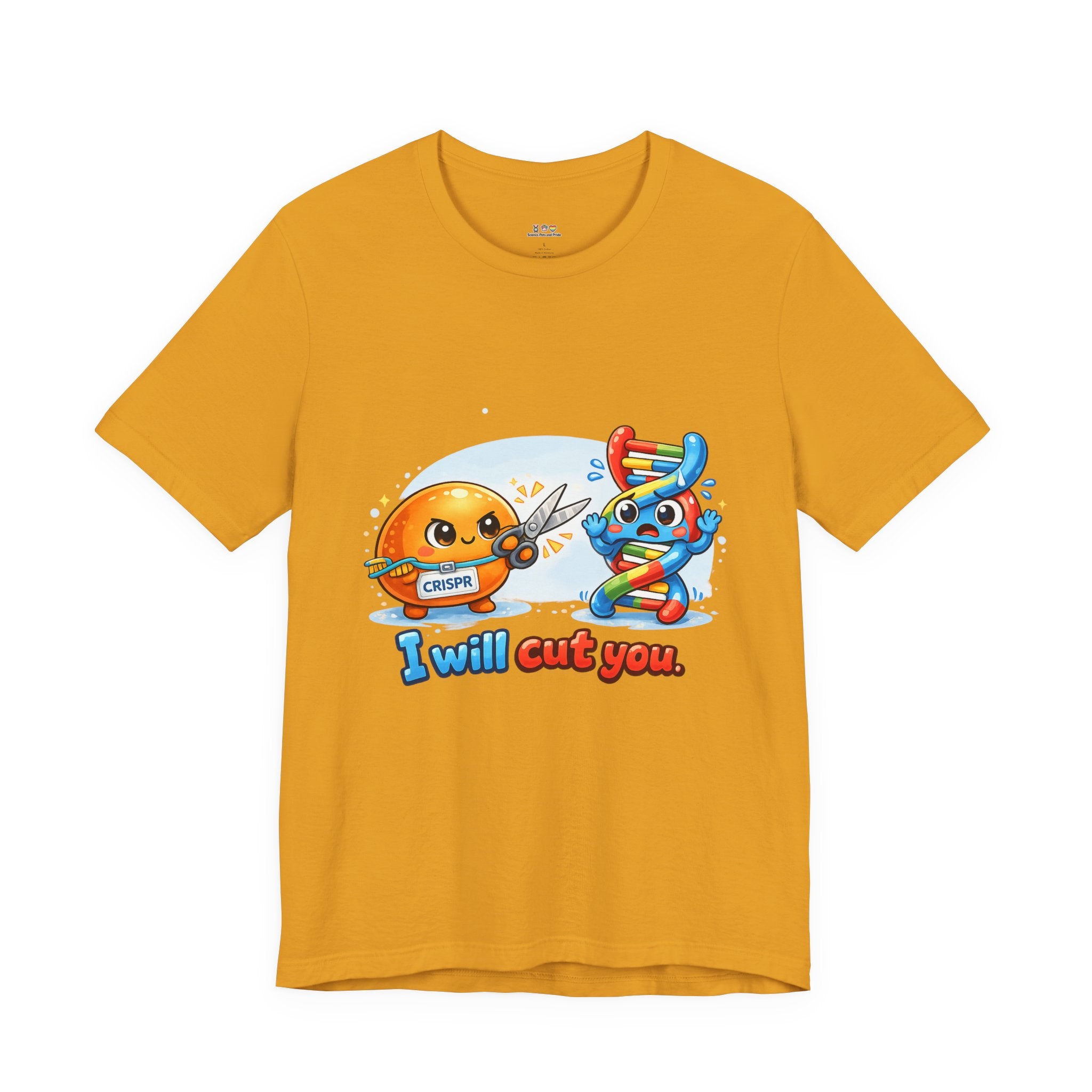 T-Shirt - CRISPR "I Will Cut You" Funny Science Shirt | Gene Editing & DNA Humor Tee