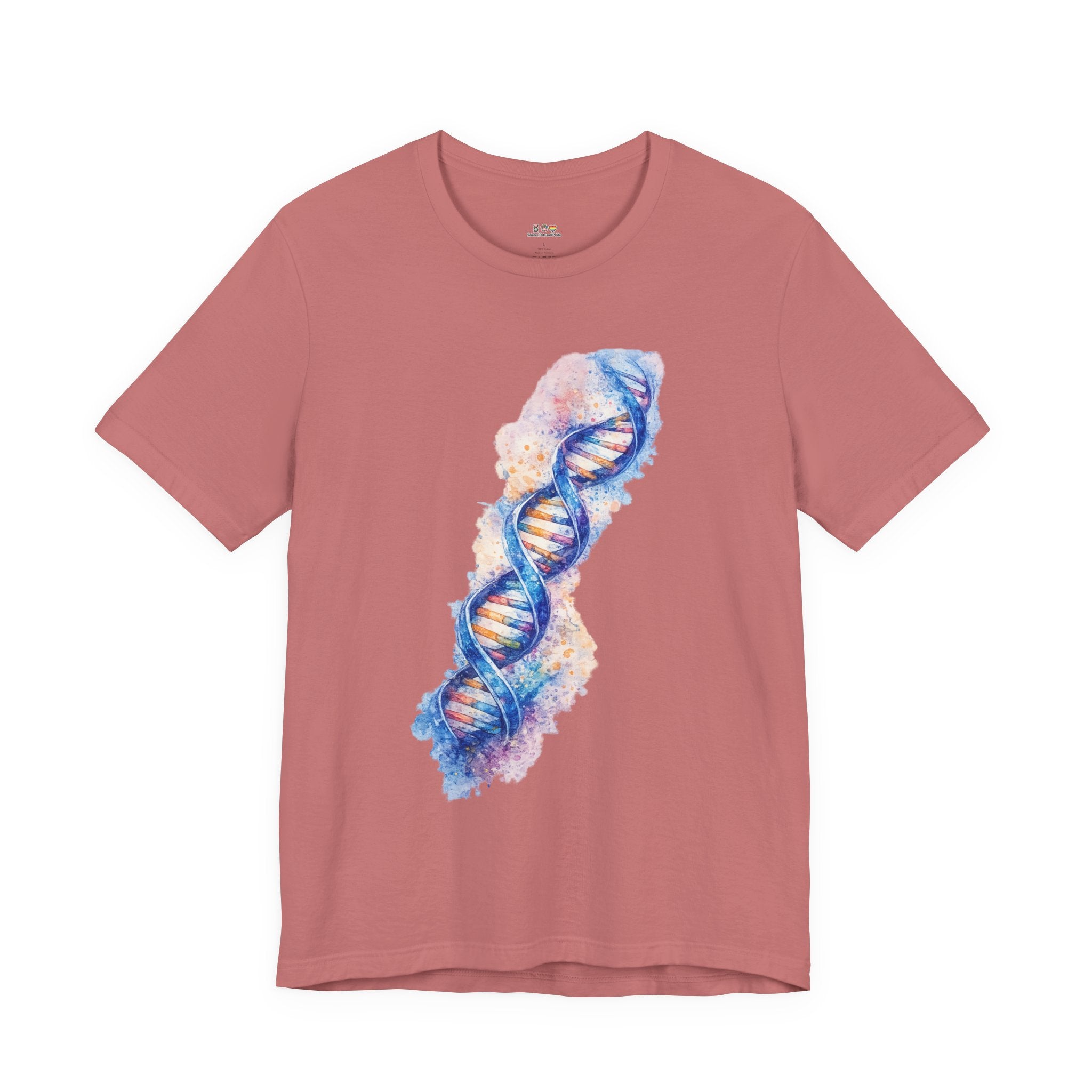 T-shirt - Watercolor DNA Double Helix | Elegant Genetics & Science Art Shirt