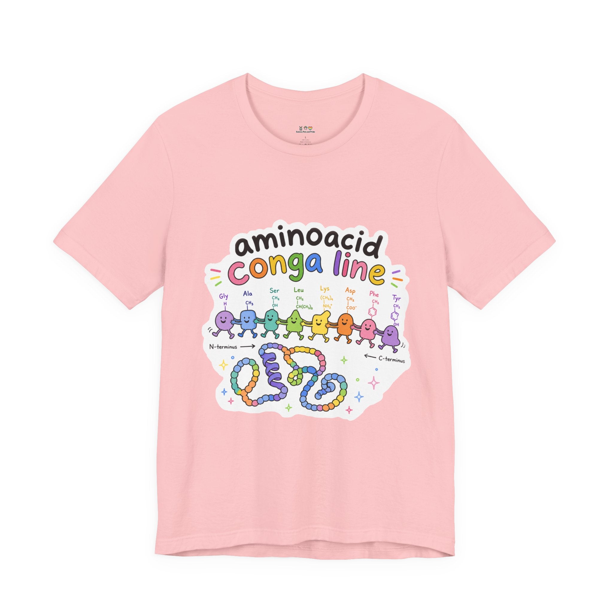 T-Shirt - Amino Acid Conga Line | Cute Protein Science Shirt