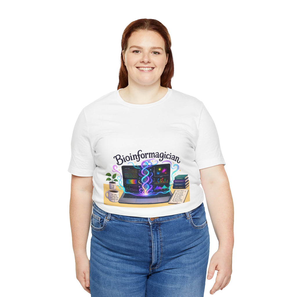 T-Shirt - Bioinformagician | DNA Code Laptop Graphic Tee