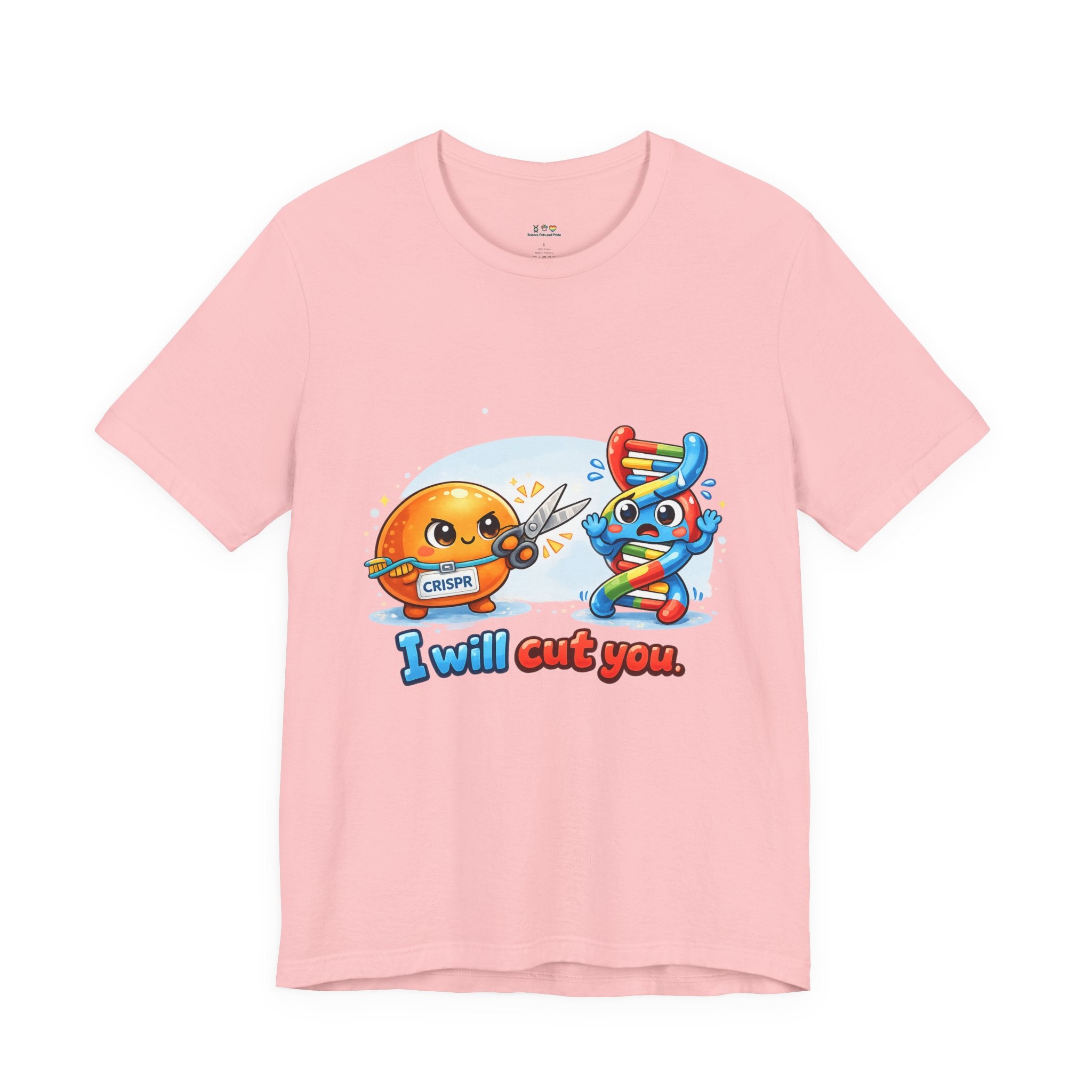 T-Shirt - CRISPR "I Will Cut You" Funny Science Shirt | Gene Editing & DNA Humor Tee