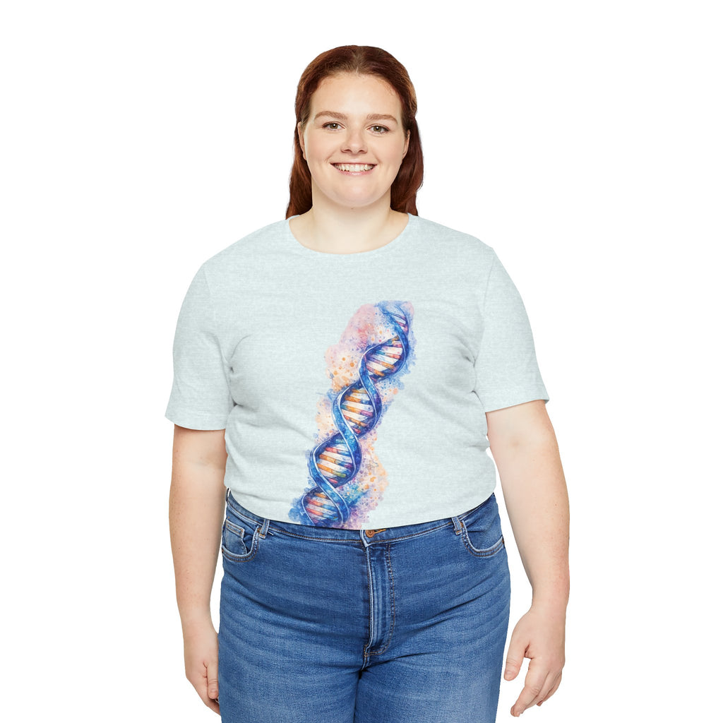 T-shirt - Watercolor DNA Double Helix | Elegant Genetics & Science Art Shirt