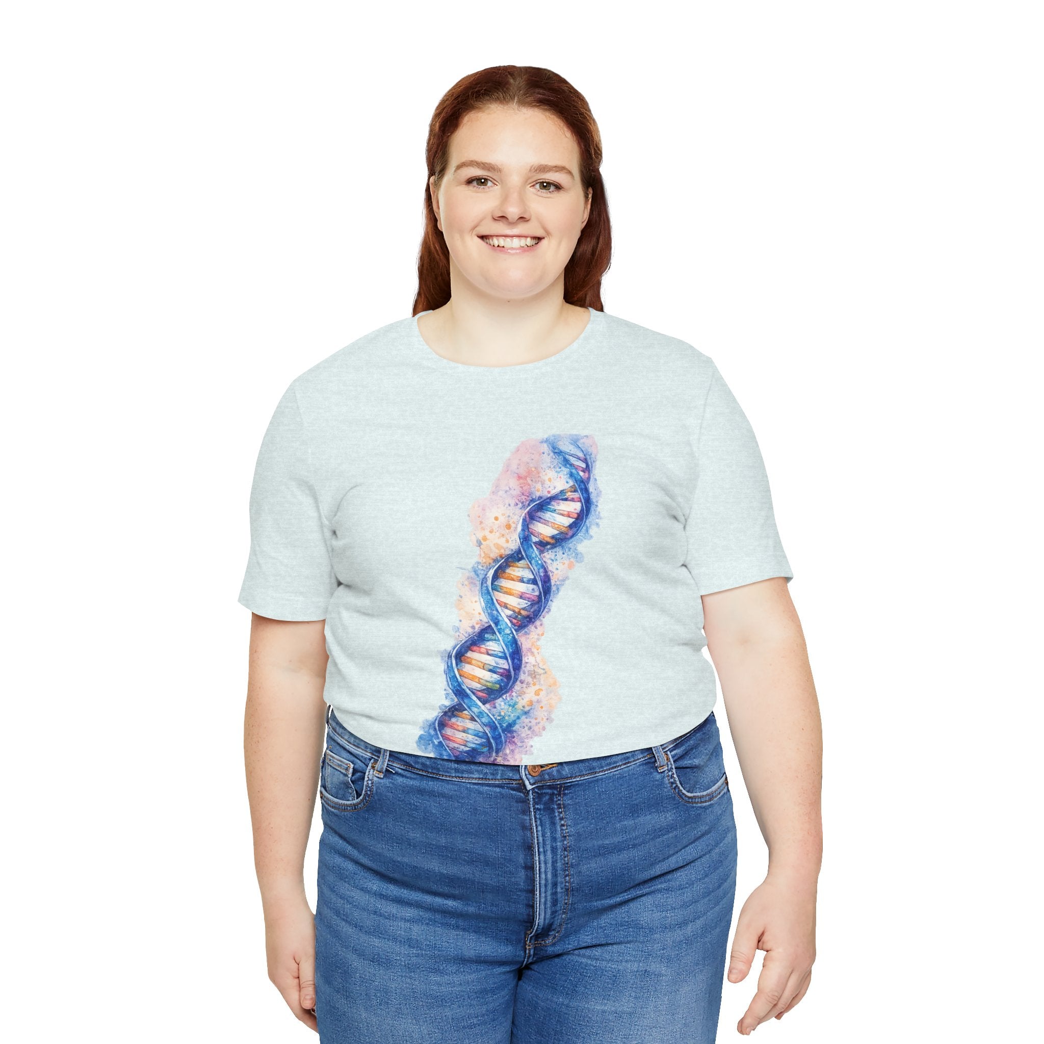 T-shirt - Watercolor DNA Double Helix | Elegant Genetics & Science Art Shirt