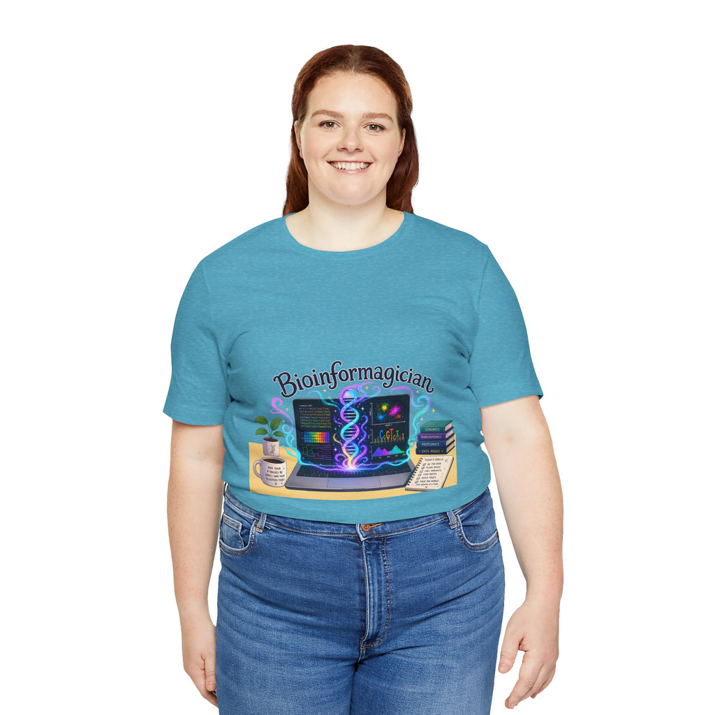 T-Shirt - Bioinformagician | DNA Code Laptop Graphic Tee