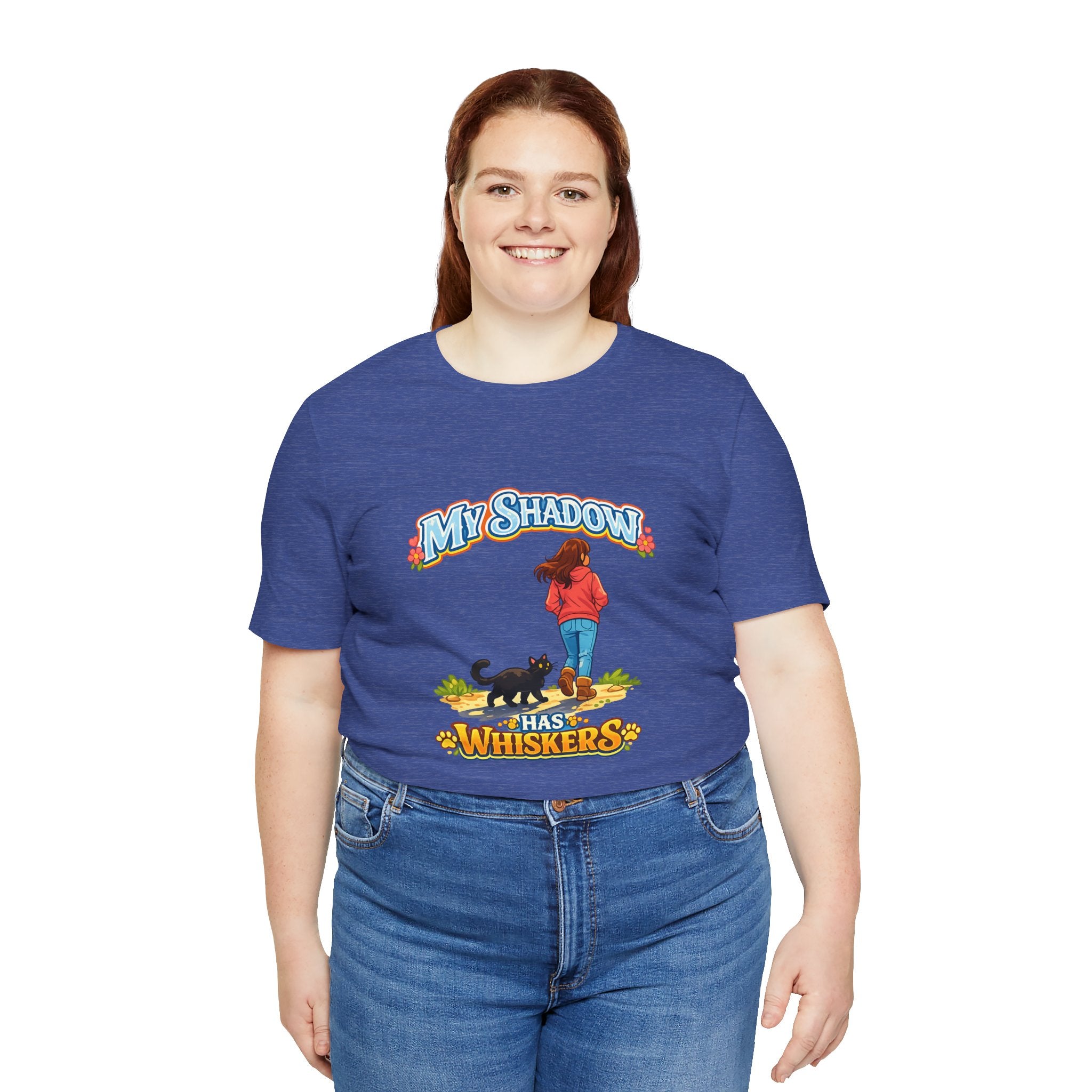 T-Shirt - My Shadow Has Whiskers | Black Cat Lover Design