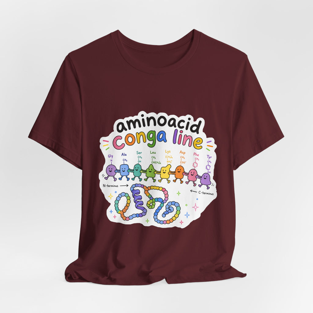 T-Shirt - Amino Acid Conga Line | Cute Protein Science Shirt