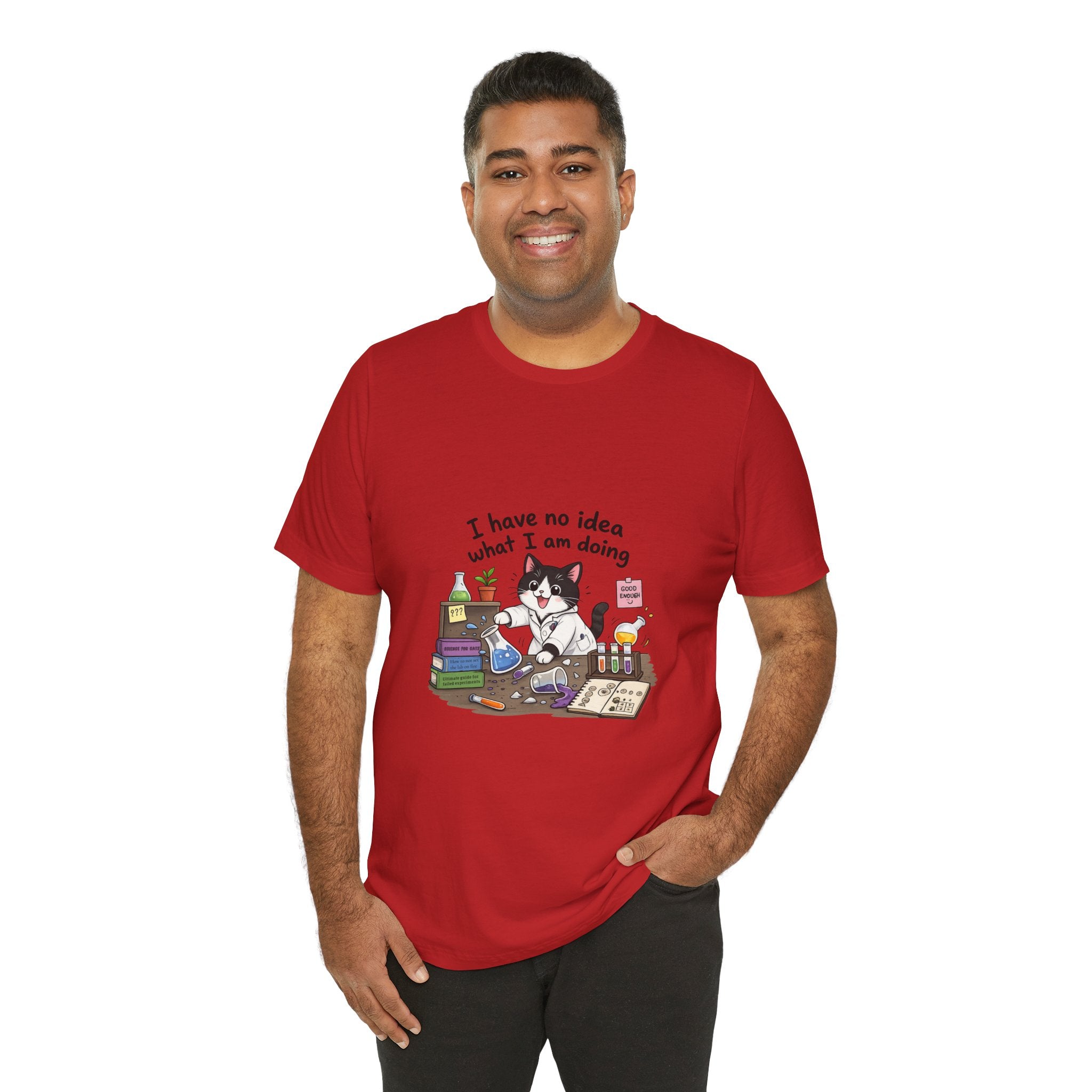 T-shirt - "I Have No Idea What I Am Doing" Funny Lab Cat T‑Shirt