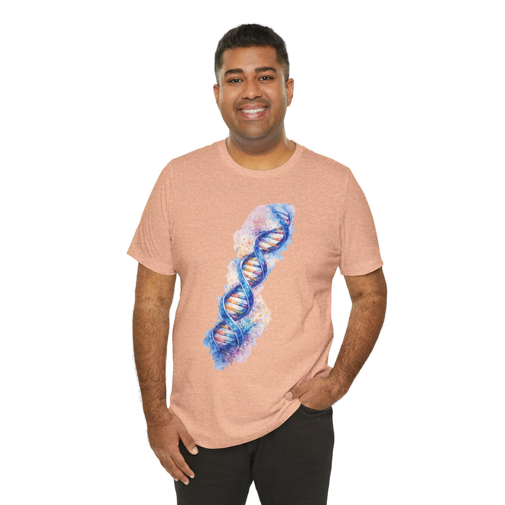 T-shirt - Watercolor DNA Double Helix | Elegant Genetics & Science Art Shirt