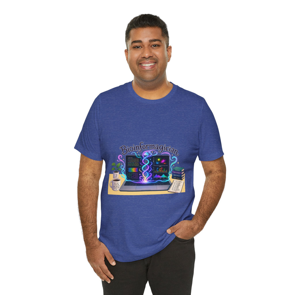 T-Shirt - Bioinformagician | DNA Code Laptop Graphic Tee