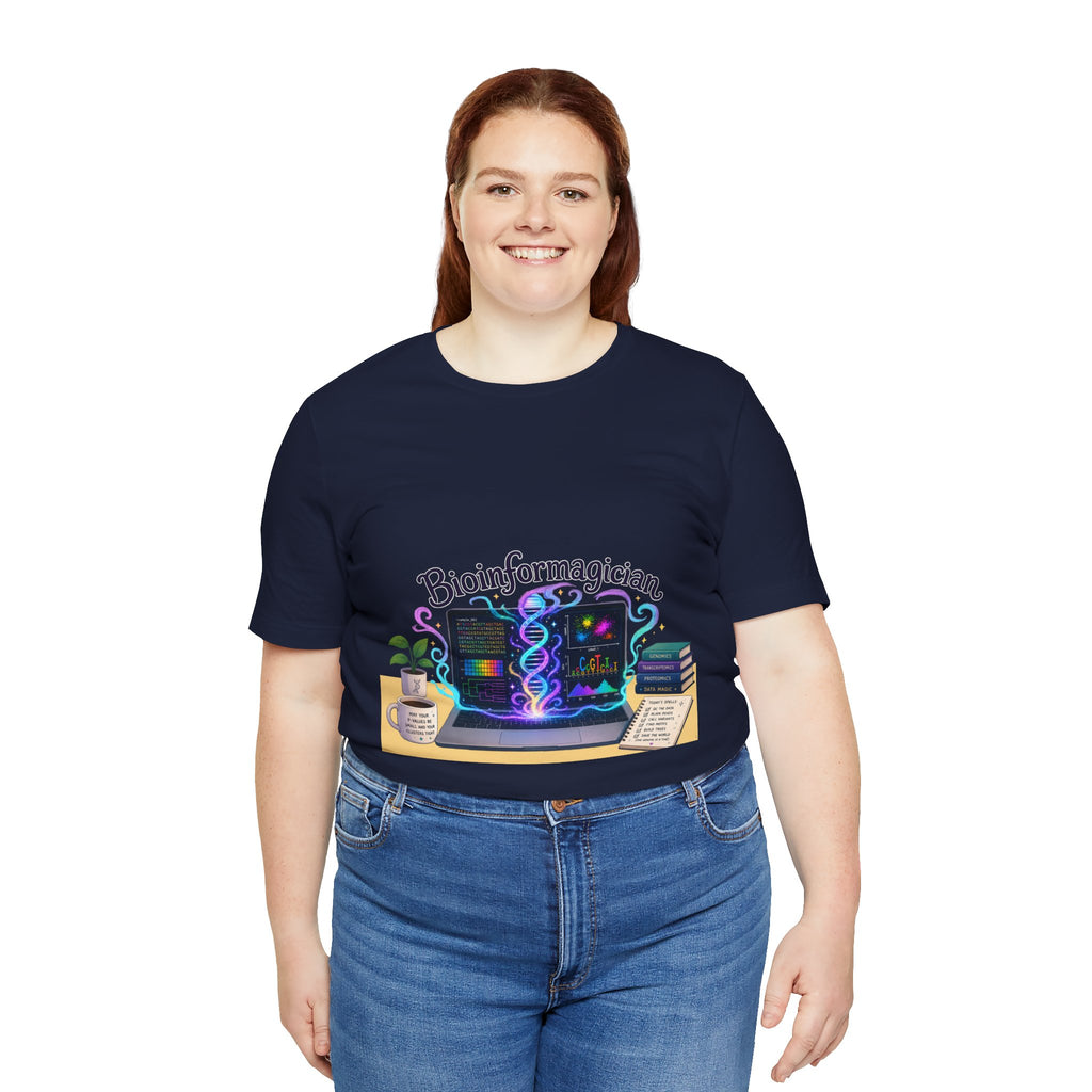 T-Shirt - Bioinformagician | DNA Code Laptop Graphic Tee