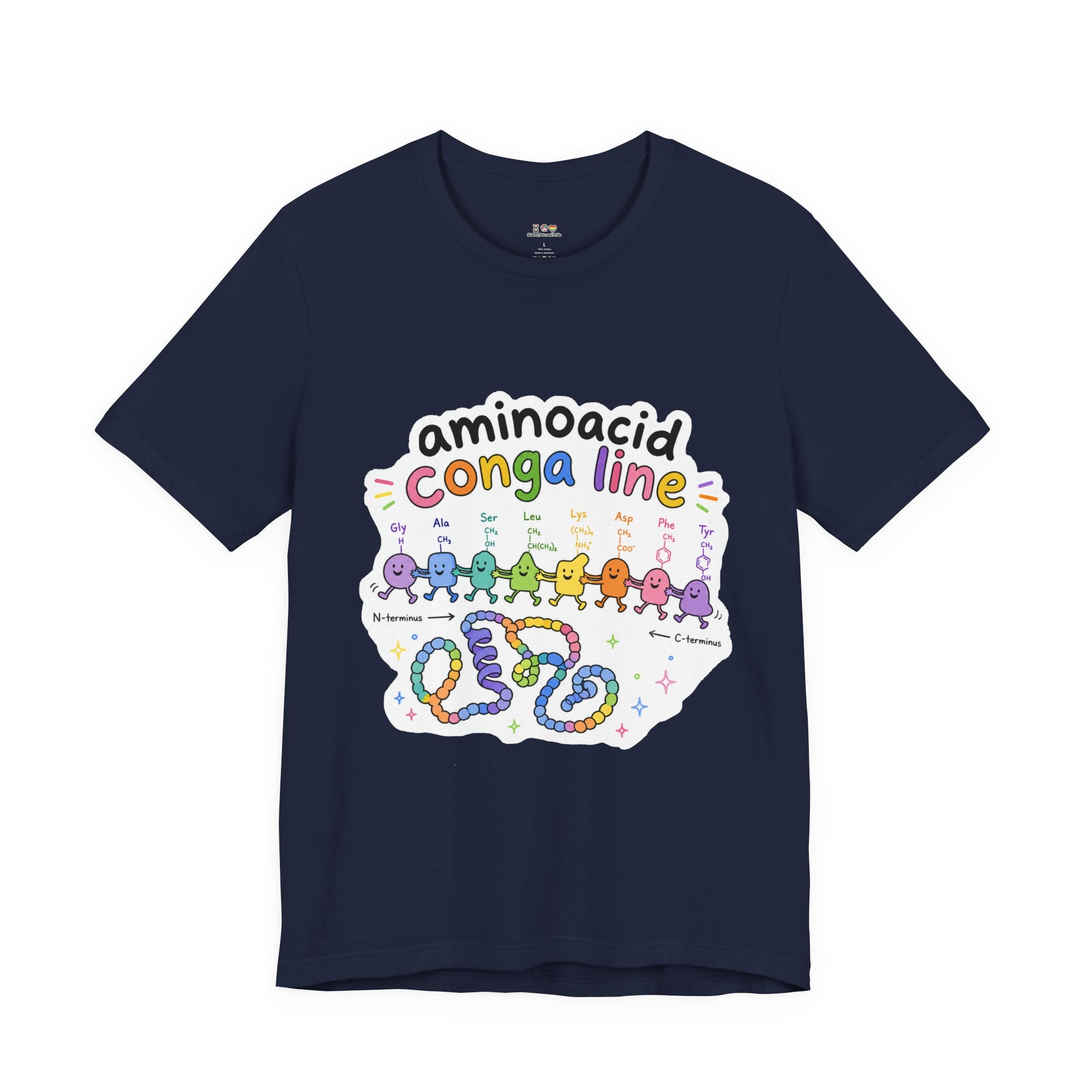 T-Shirt - Amino Acid Conga Line | Cute Protein Science Shirt