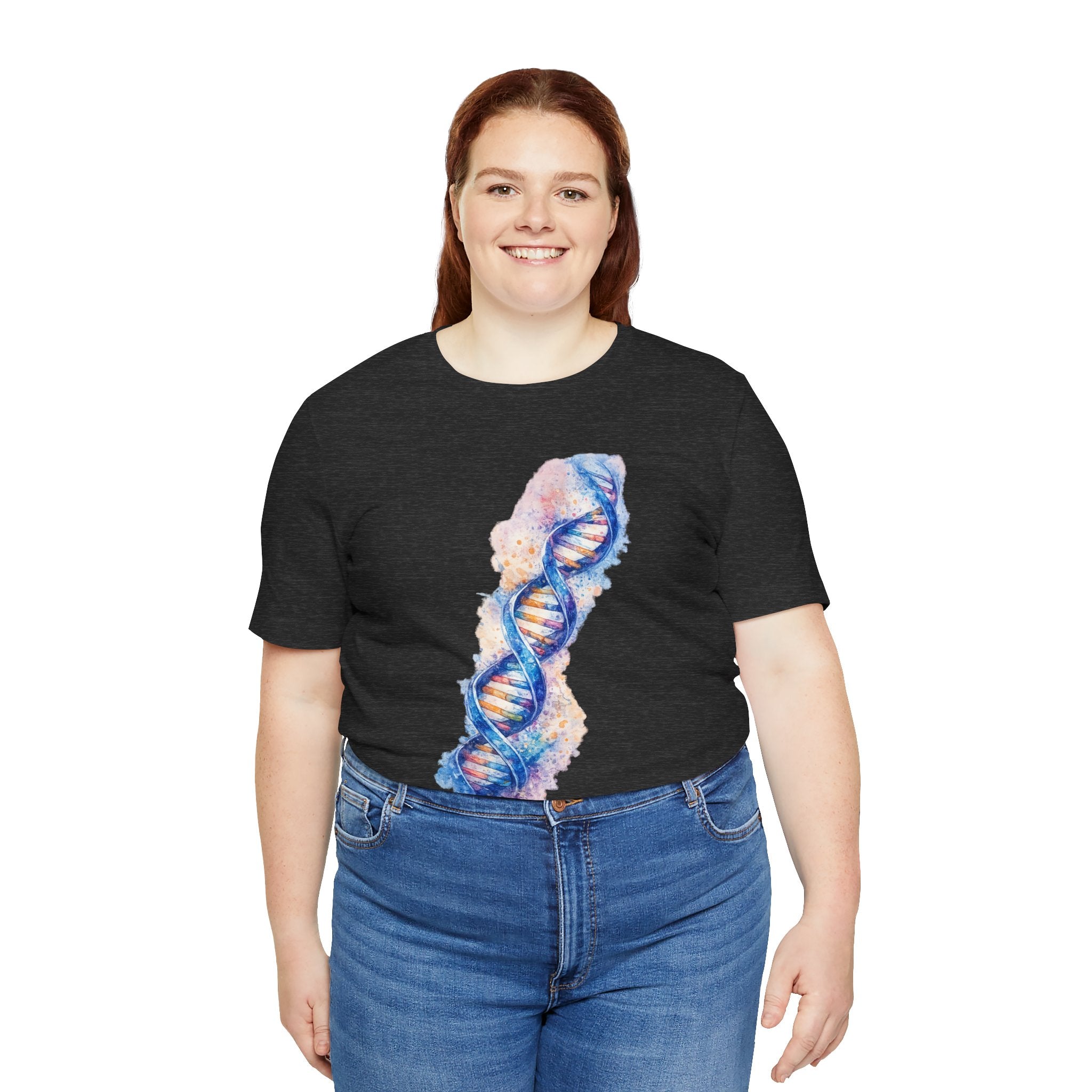 T-shirt - Watercolor DNA Double Helix | Elegant Genetics & Science Art Shirt