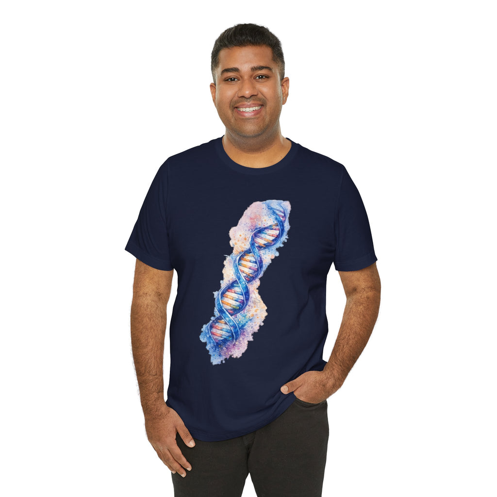 T-shirt - Watercolor DNA Double Helix | Elegant Genetics & Science Art Shirt
