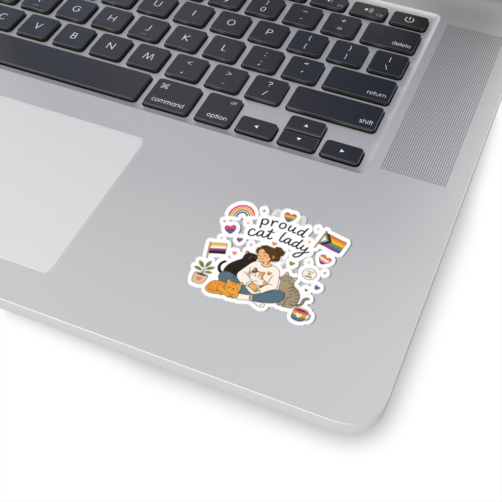 Sticker - Proud Cat Lady | LGBTQ+ Pride Cat Lover