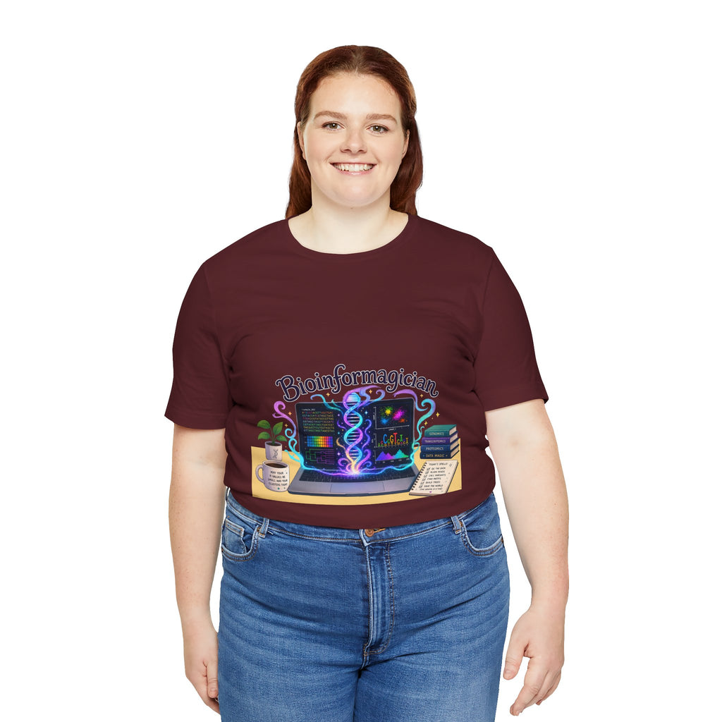 T-Shirt - Bioinformagician | DNA Code Laptop Graphic Tee