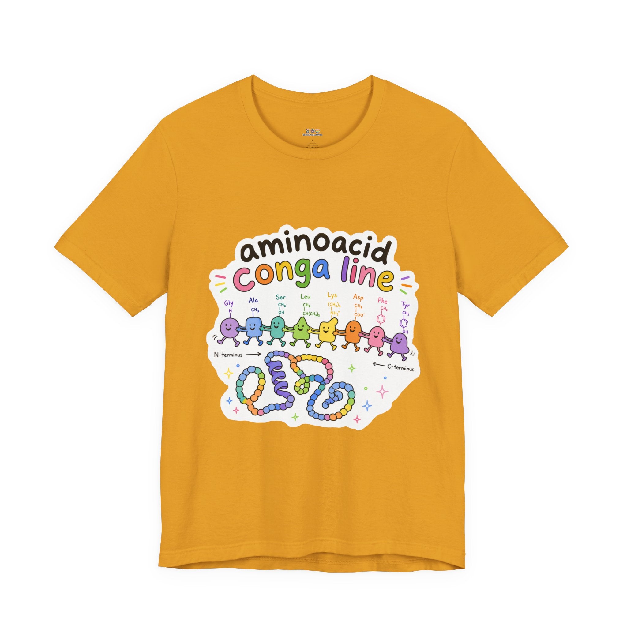 T-Shirt - Amino Acid Conga Line | Cute Protein Science Shirt