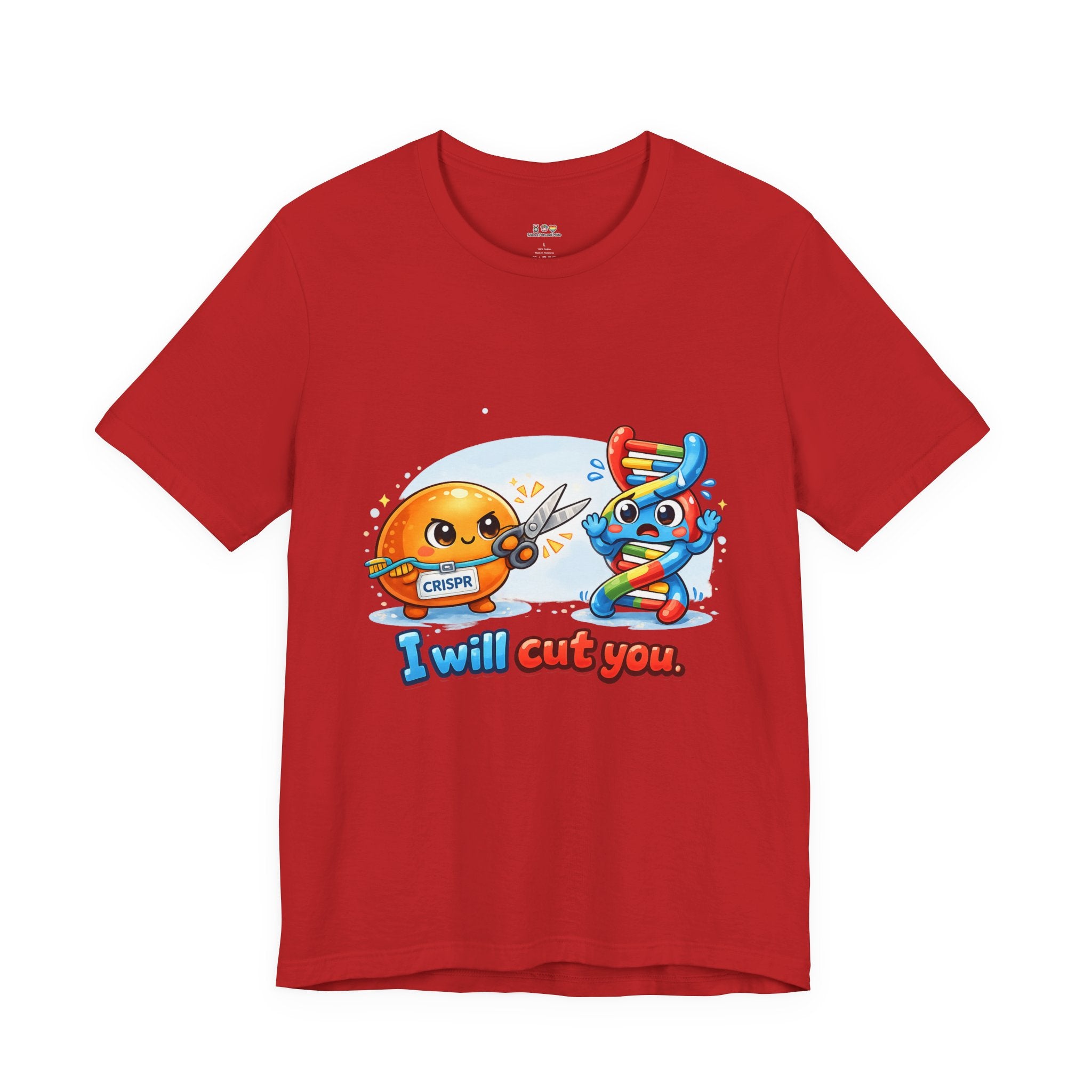 T-Shirt - CRISPR "I Will Cut You" Funny Science Shirt | Gene Editing & DNA Humor Tee