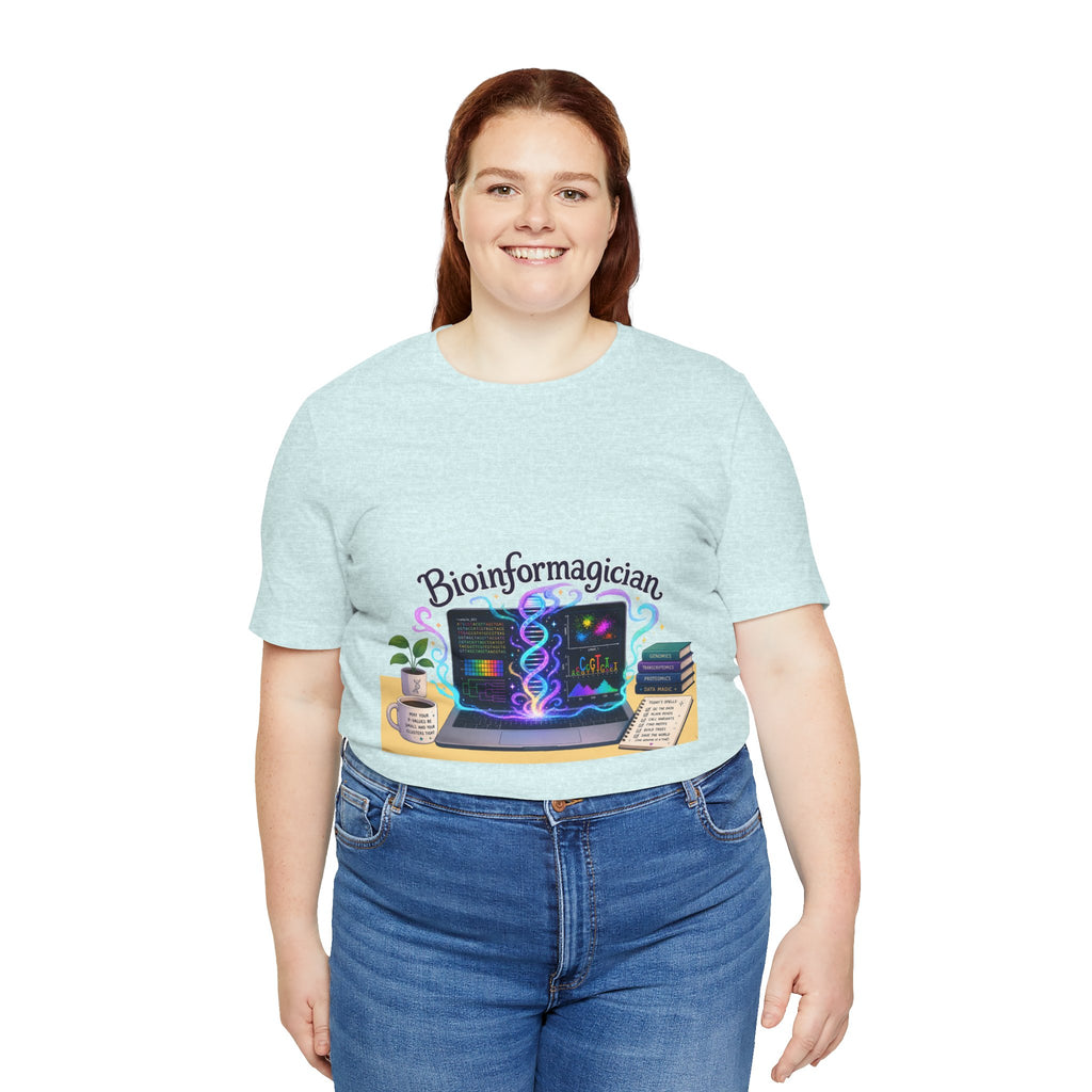T-Shirt - Bioinformagician | DNA Code Laptop Graphic Tee