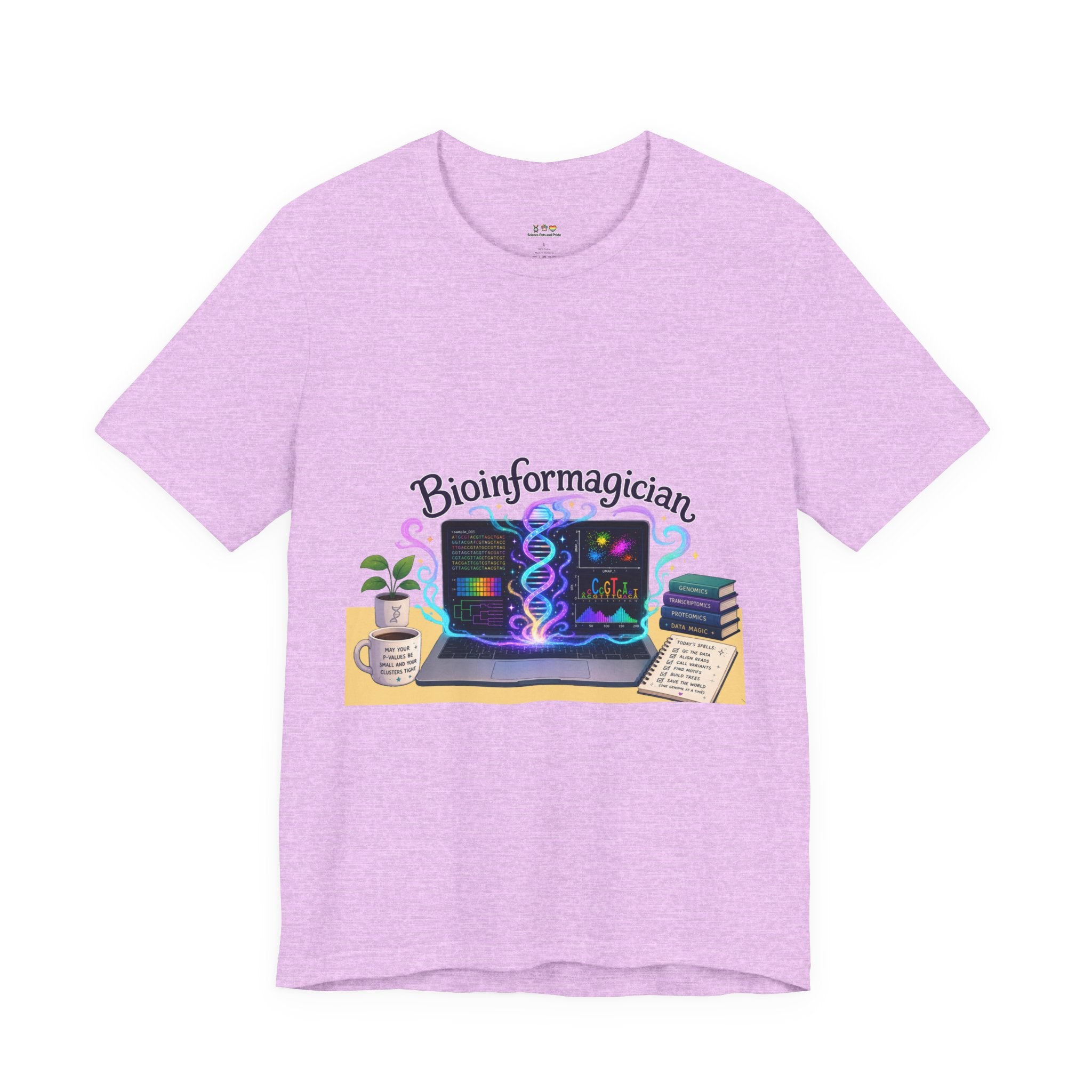 T-Shirt - Bioinformagician | DNA Code Laptop Graphic Tee