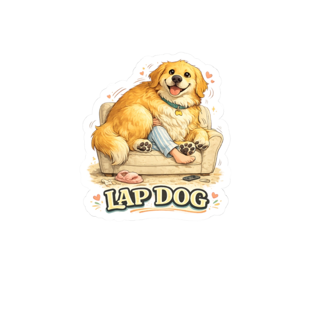 Sticker - Lap Dog | Funny Large Dog Design