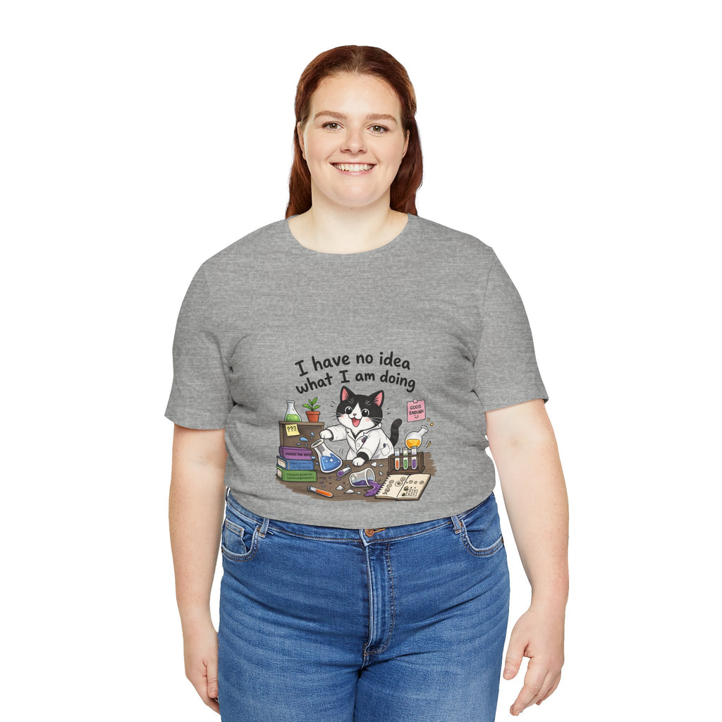 T-shirt - "I Have No Idea What I Am Doing" Funny Lab Cat T‑Shirt