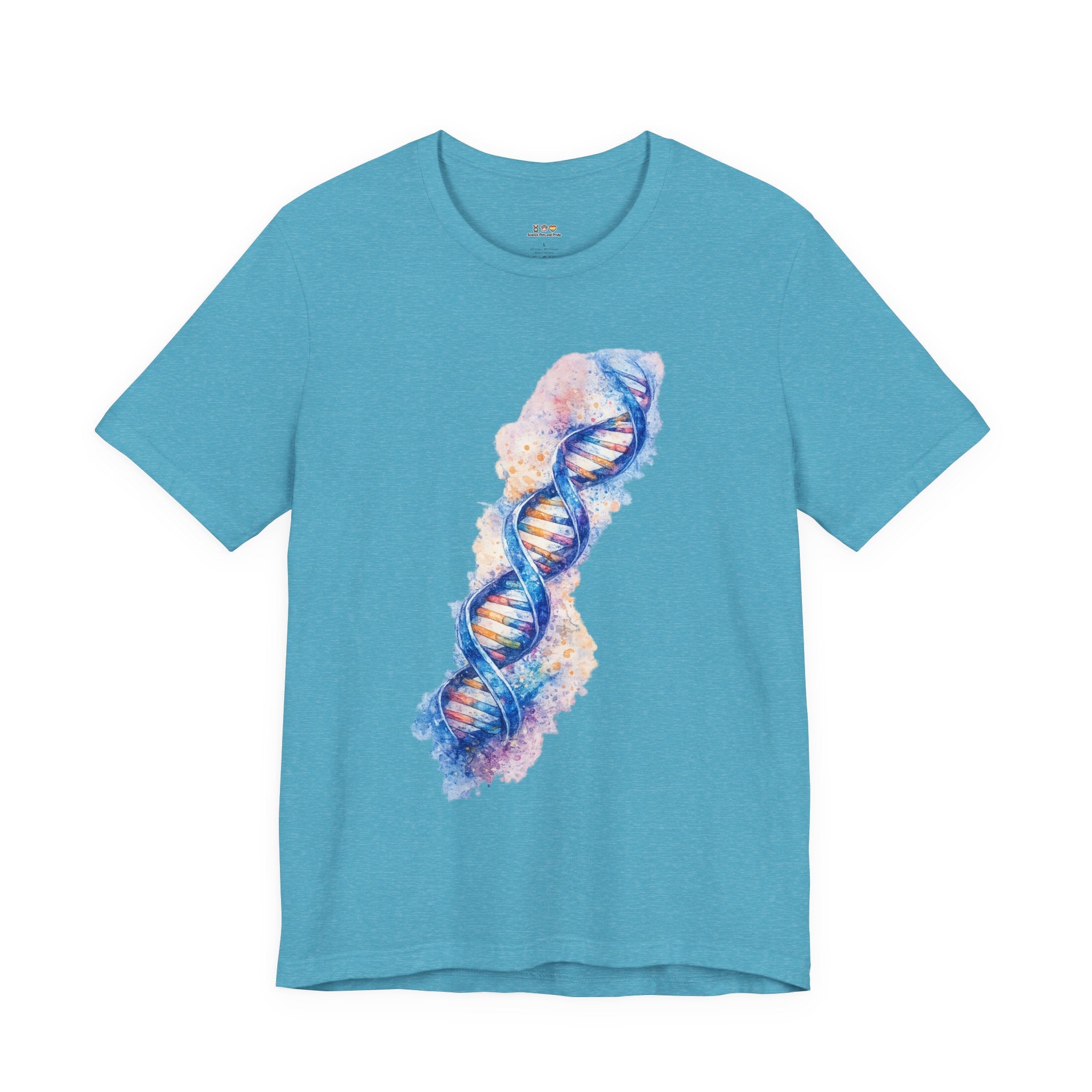 T-shirt - Watercolor DNA Double Helix | Elegant Genetics & Science Art Shirt