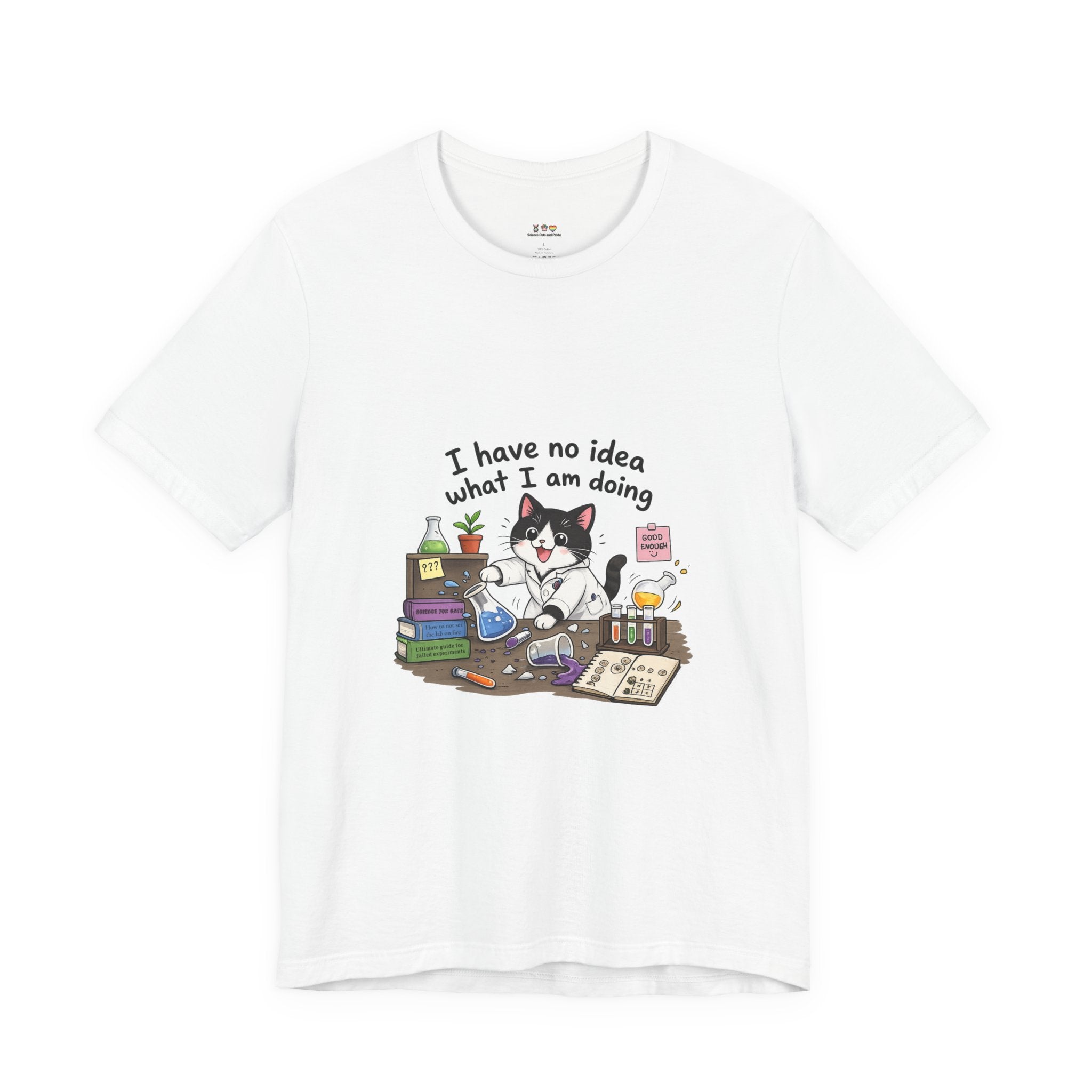T-shirt - "I Have No Idea What I Am Doing" Funny Lab Cat T‑Shirt