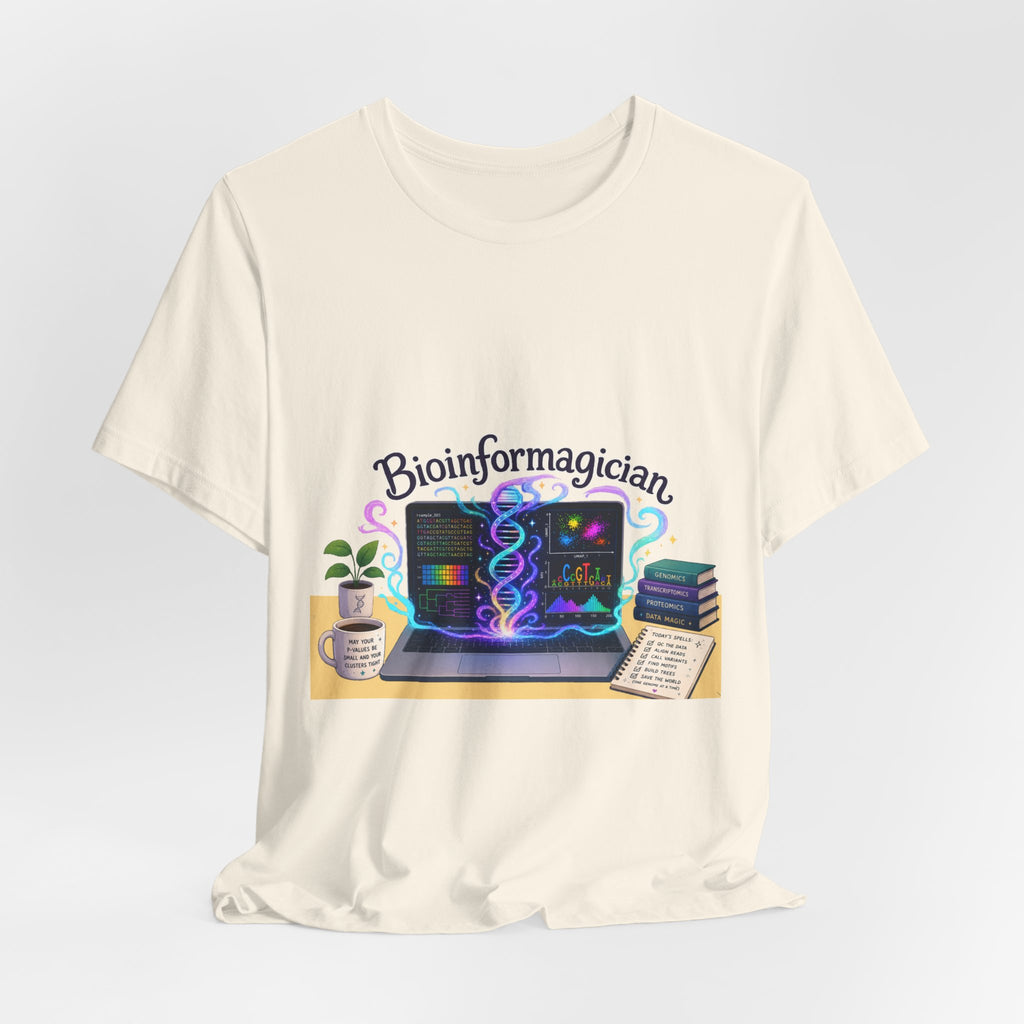 T-Shirt - Bioinformagician | DNA Code Laptop Graphic Tee