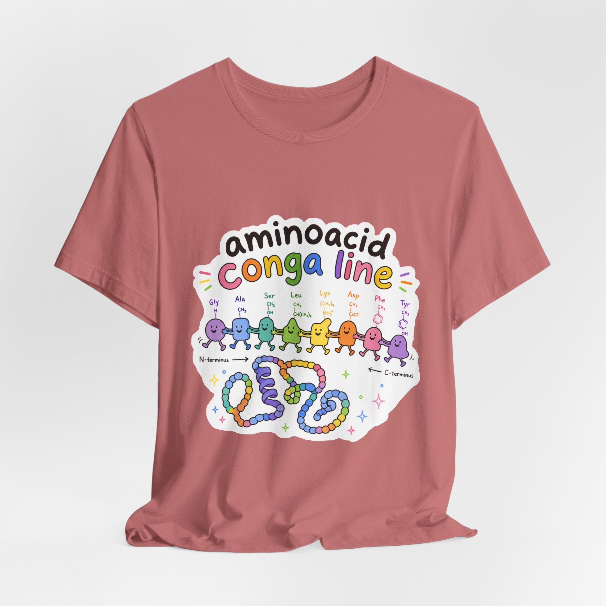 T-Shirt - Amino Acid Conga Line | Cute Protein Science Shirt