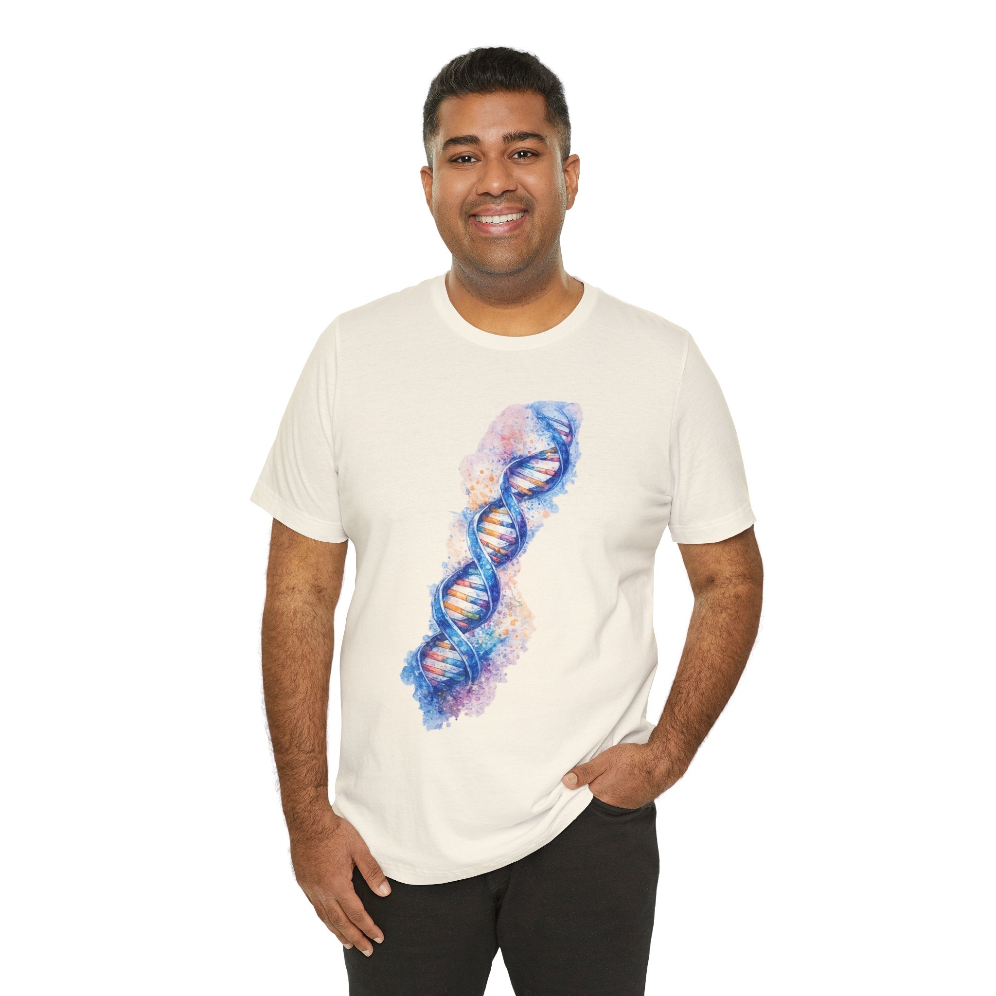 T-shirt - Watercolor DNA Double Helix | Elegant Genetics & Science Art Shirt
