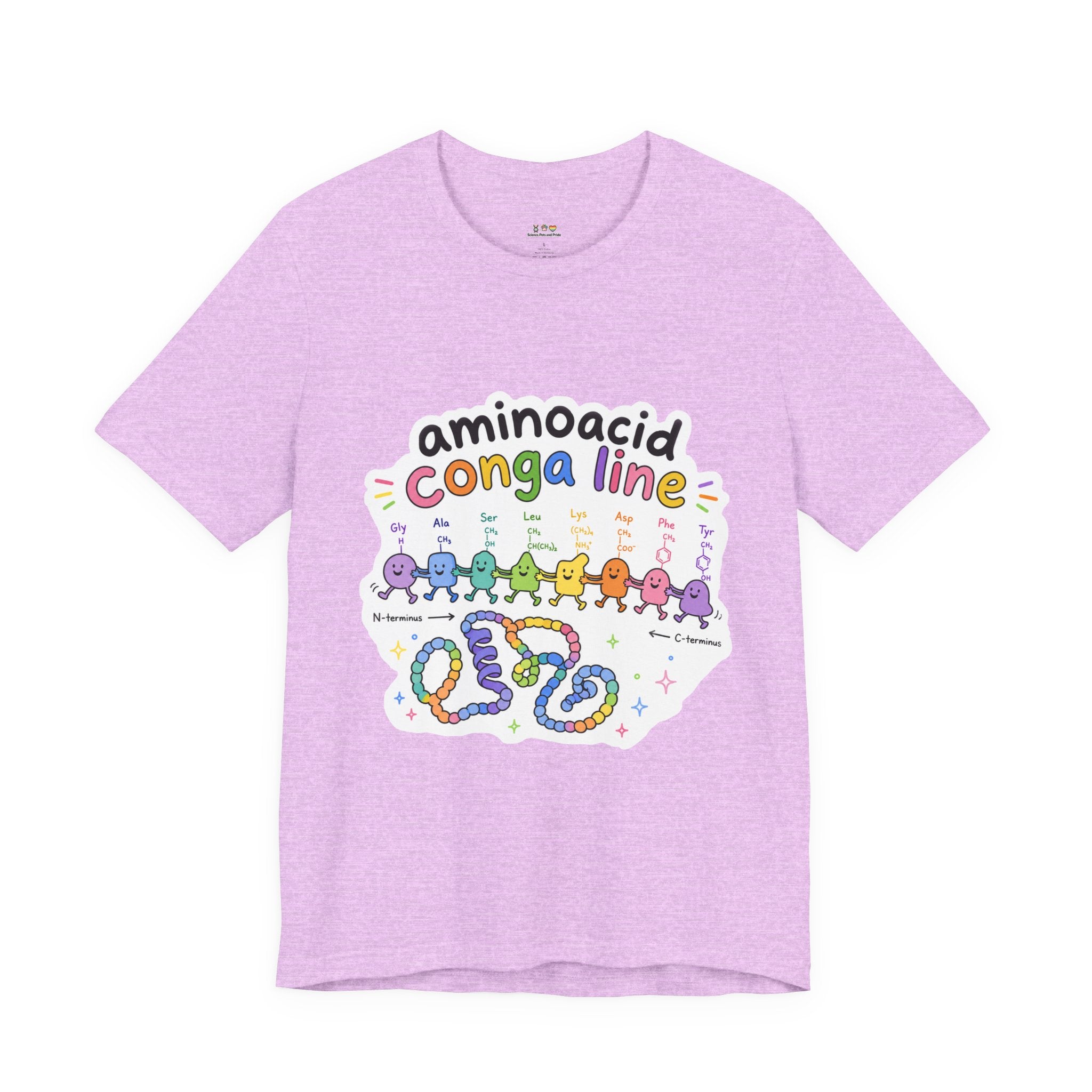 T-Shirt - Amino Acid Conga Line | Cute Protein Science Shirt