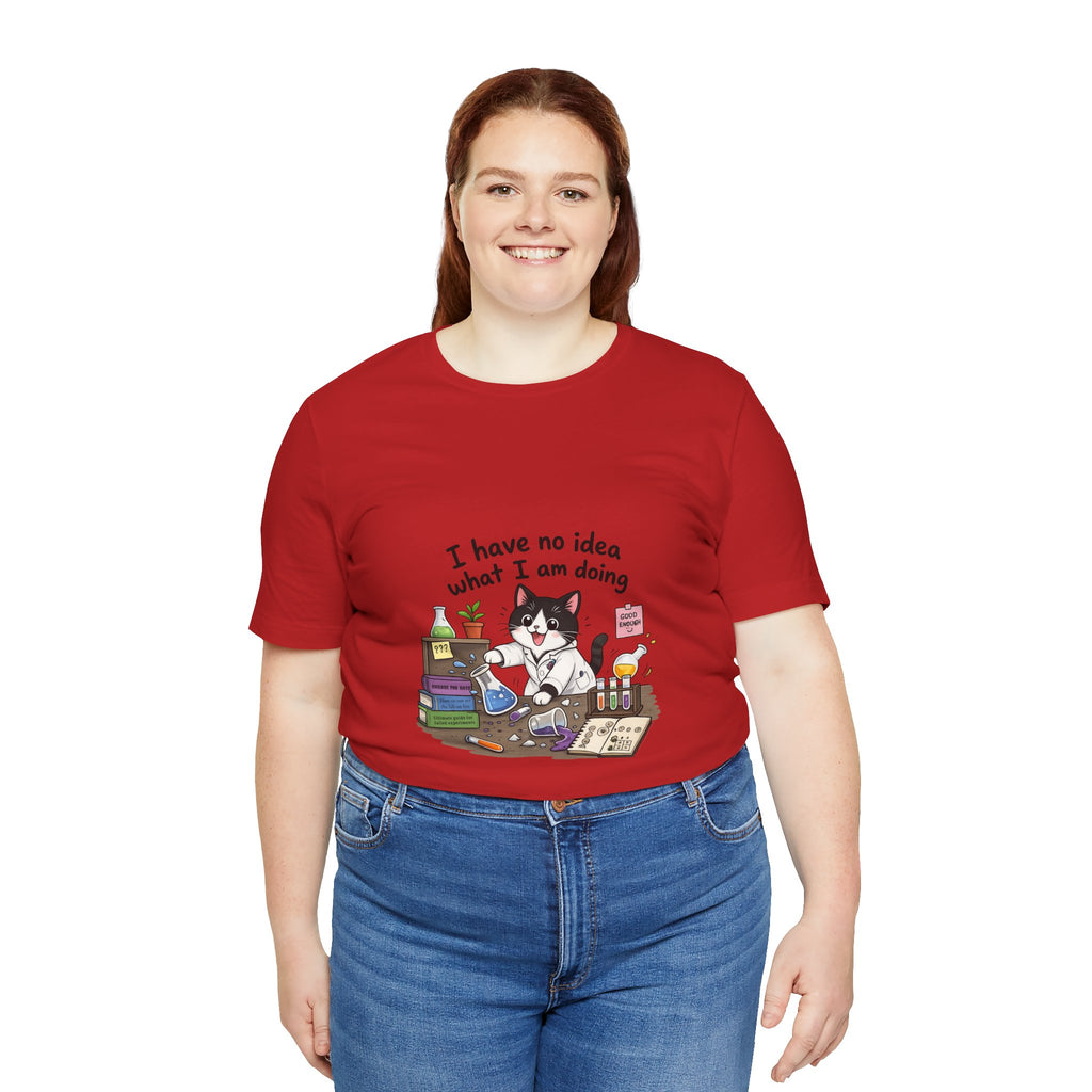 T-shirt - "I Have No Idea What I Am Doing" Funny Lab Cat T‑Shirt