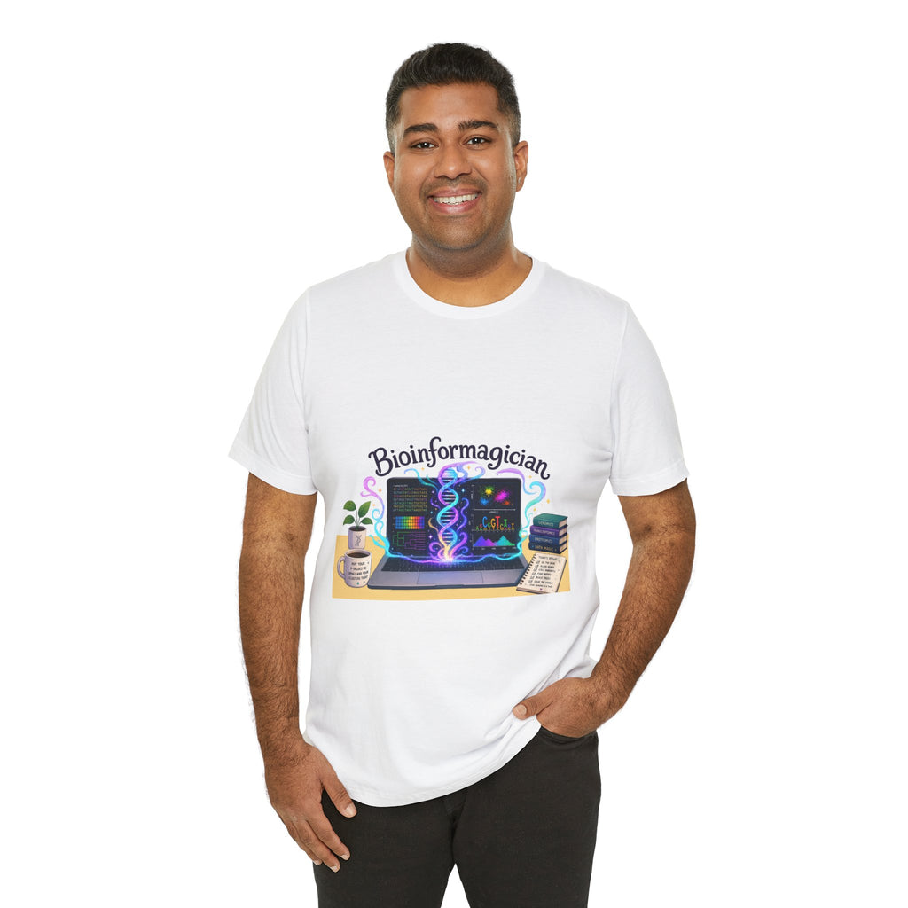 T-Shirt - Bioinformagician | DNA Code Laptop Graphic Tee