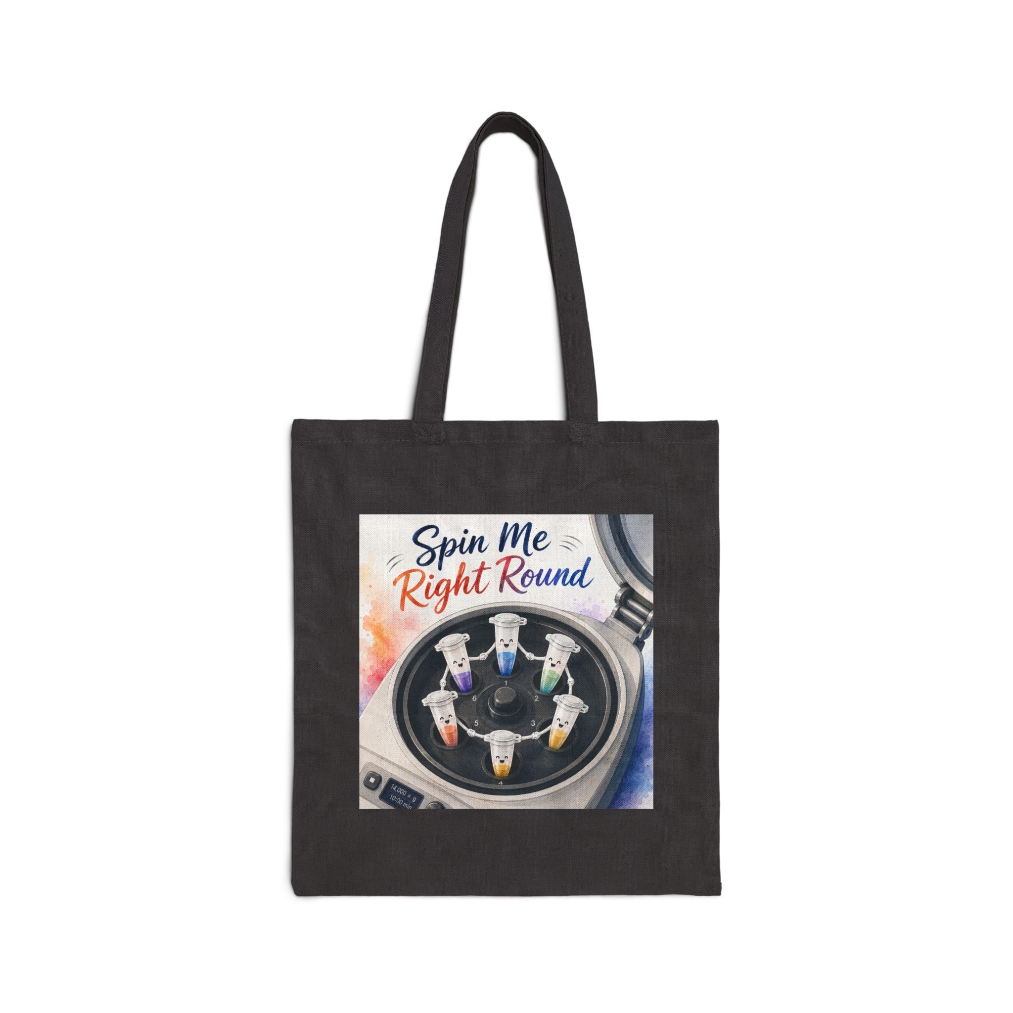 Tote Bag  - Spin Me Right Round | Funny Science Centrifuge Tote Bag