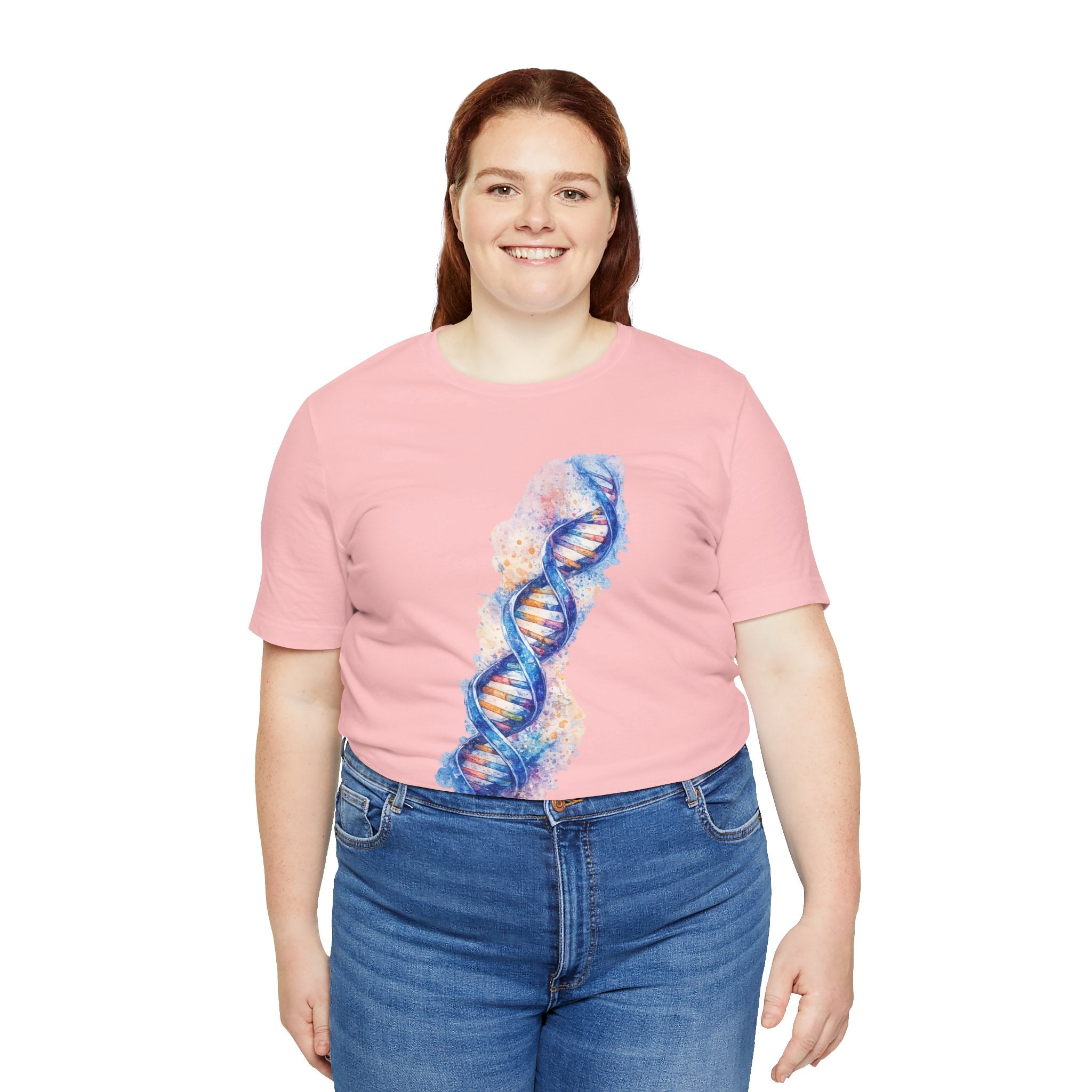 T-shirt - Watercolor DNA Double Helix | Elegant Genetics & Science Art Shirt