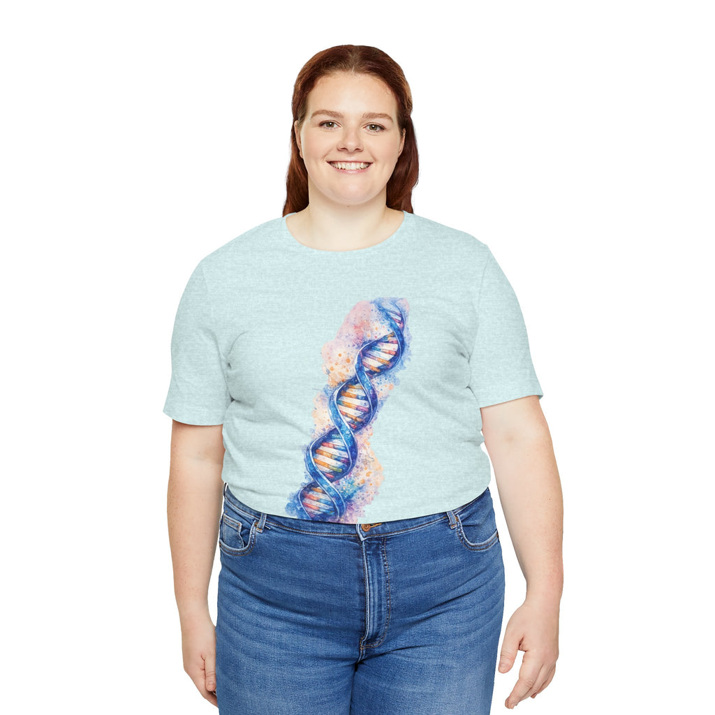 T-shirt - Watercolor DNA Double Helix | Elegant Genetics & Science Art Shirt
